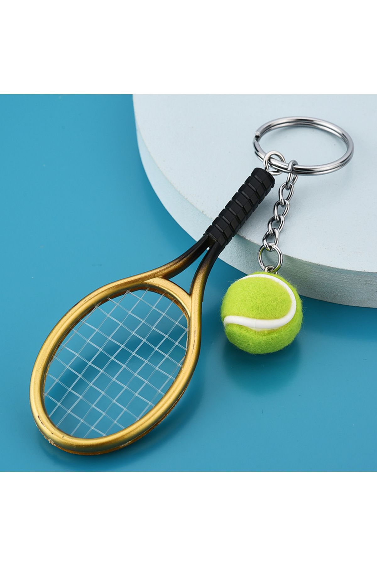 AYCANSTORE Tenis Raketi ve Tenis Topu Anahtarlık