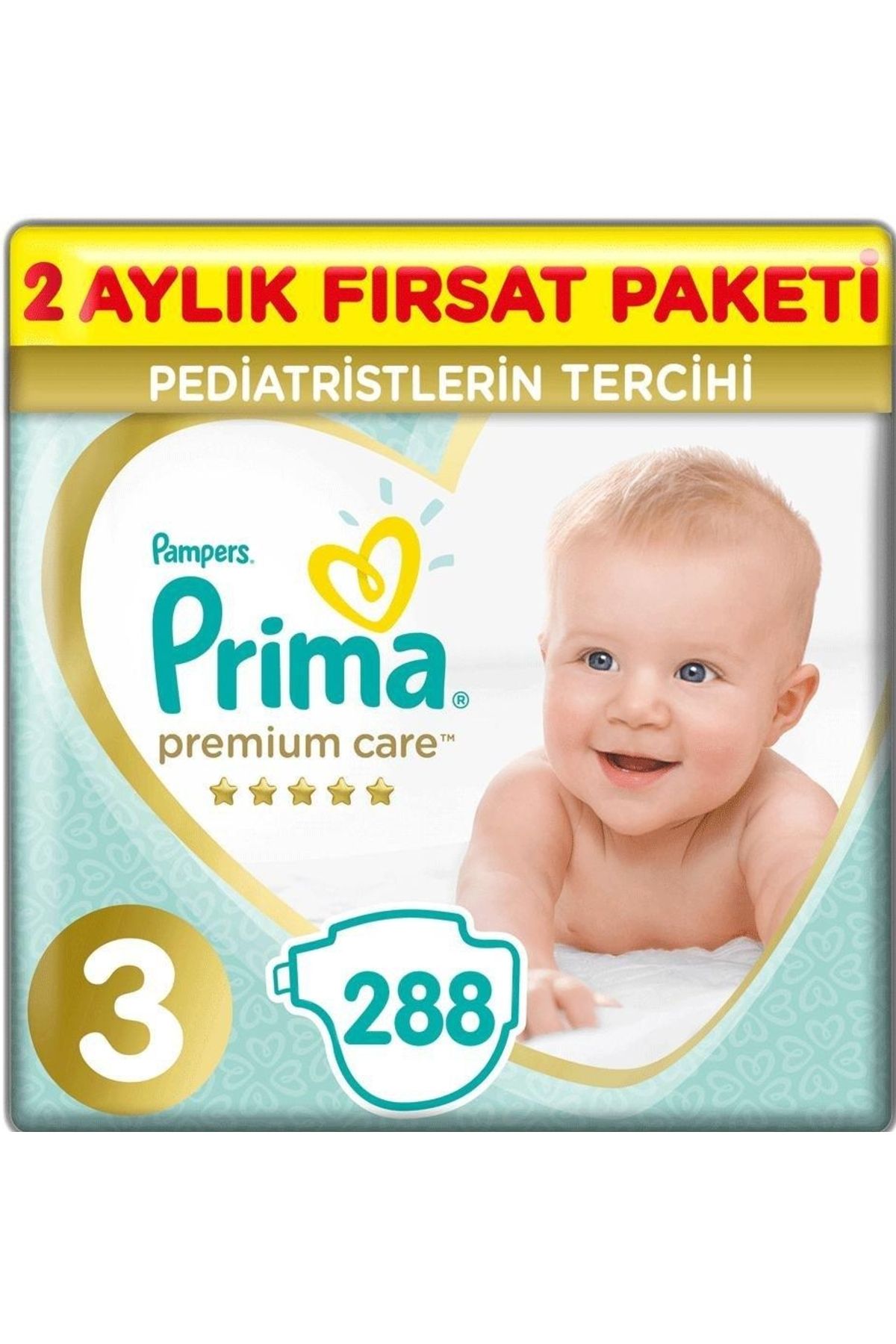 Prima Bebek Bezi Premium Care 3 Beden 144 Adet Aylık Fırsat Paketi X 2 Adet