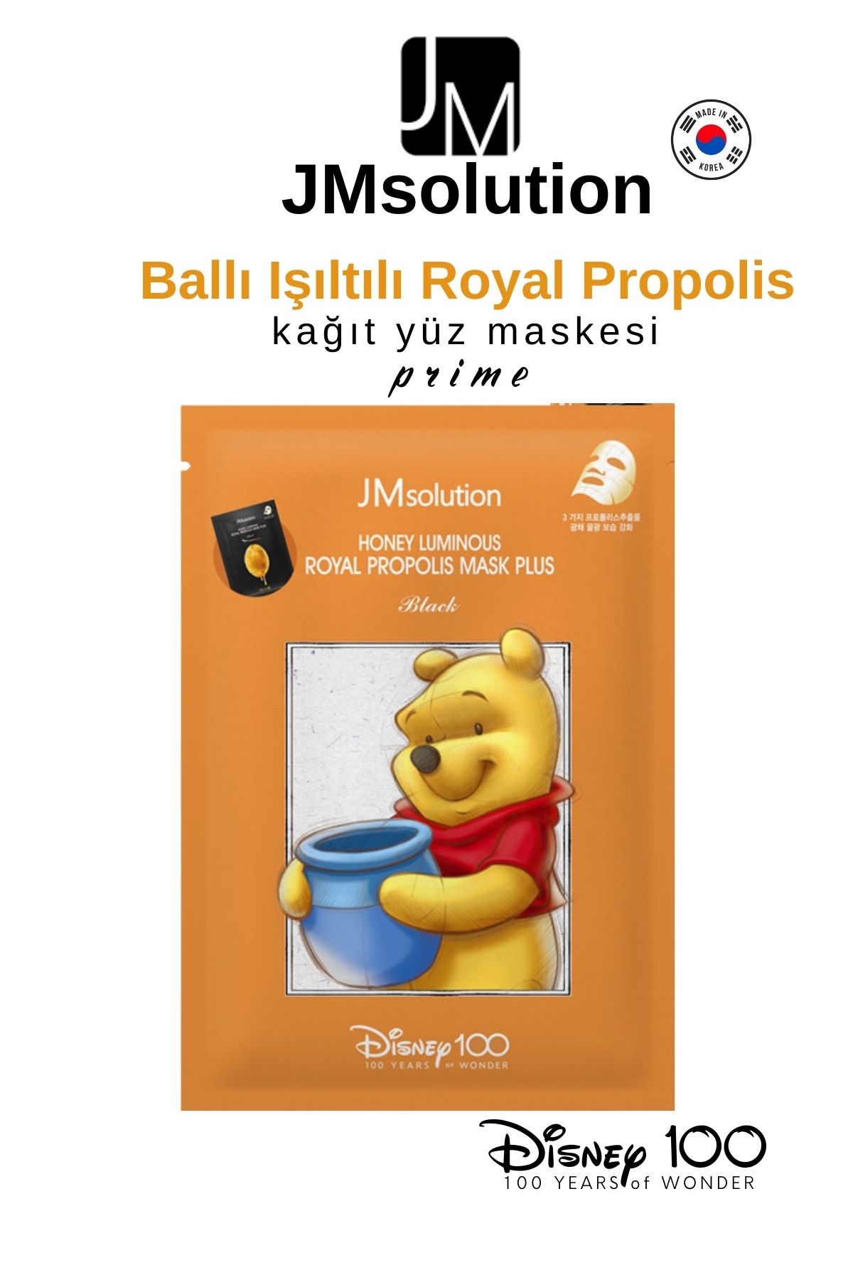 JMsolution Honey-glossy Royal Propolis Mask Plus Disney100 (1 ADET TEKLİ)