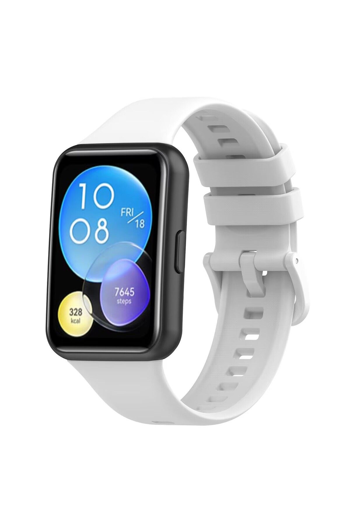 CONOCER Huawei Watch Fit 2 Uyumlu Spor Jel Soft Pürüzsüz Silikon Kordon Beyaz