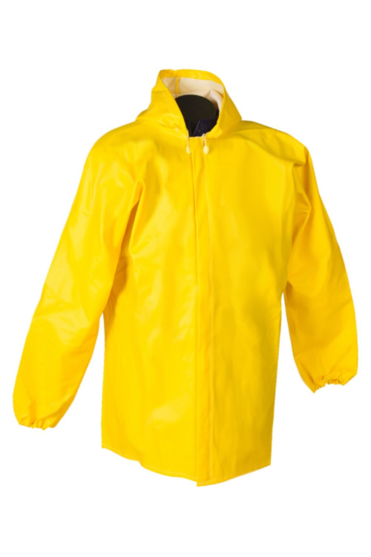 T Rain Erkek Sarı Fermuarlı Ceket Tipi Yağmurluk