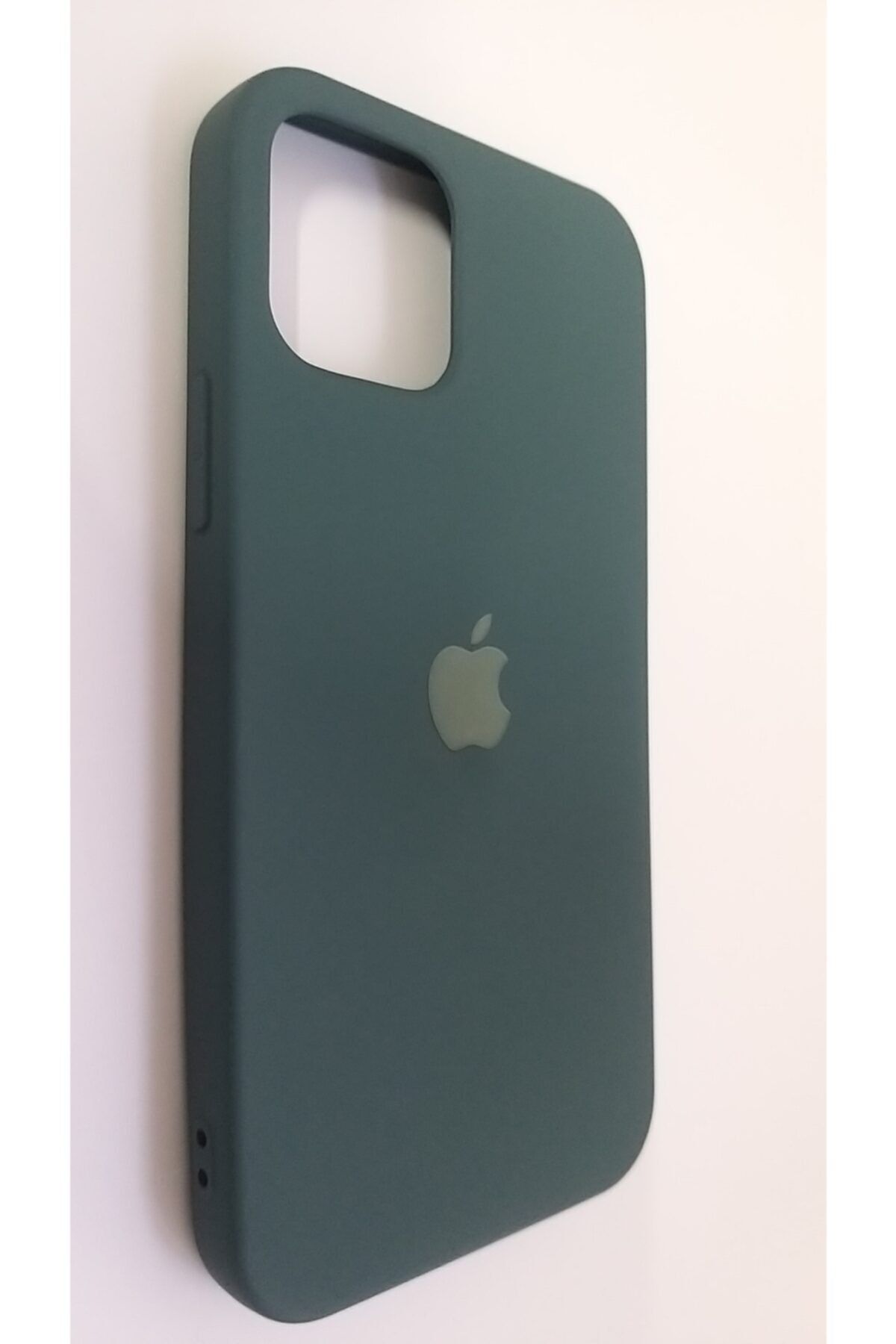 Pirok Store Iphone 12 Pro 6.1 Haki Yeşil Lansman Içi Kadife Logolu Silikon Kılıf