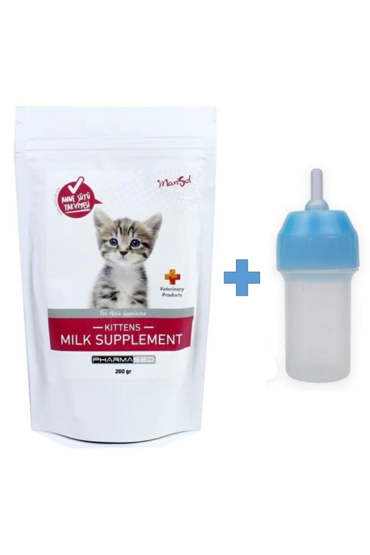 Maxisol Yavru Kedi Süt Tozu + Biberon 40 ml Biberon Başlığı Yeşil