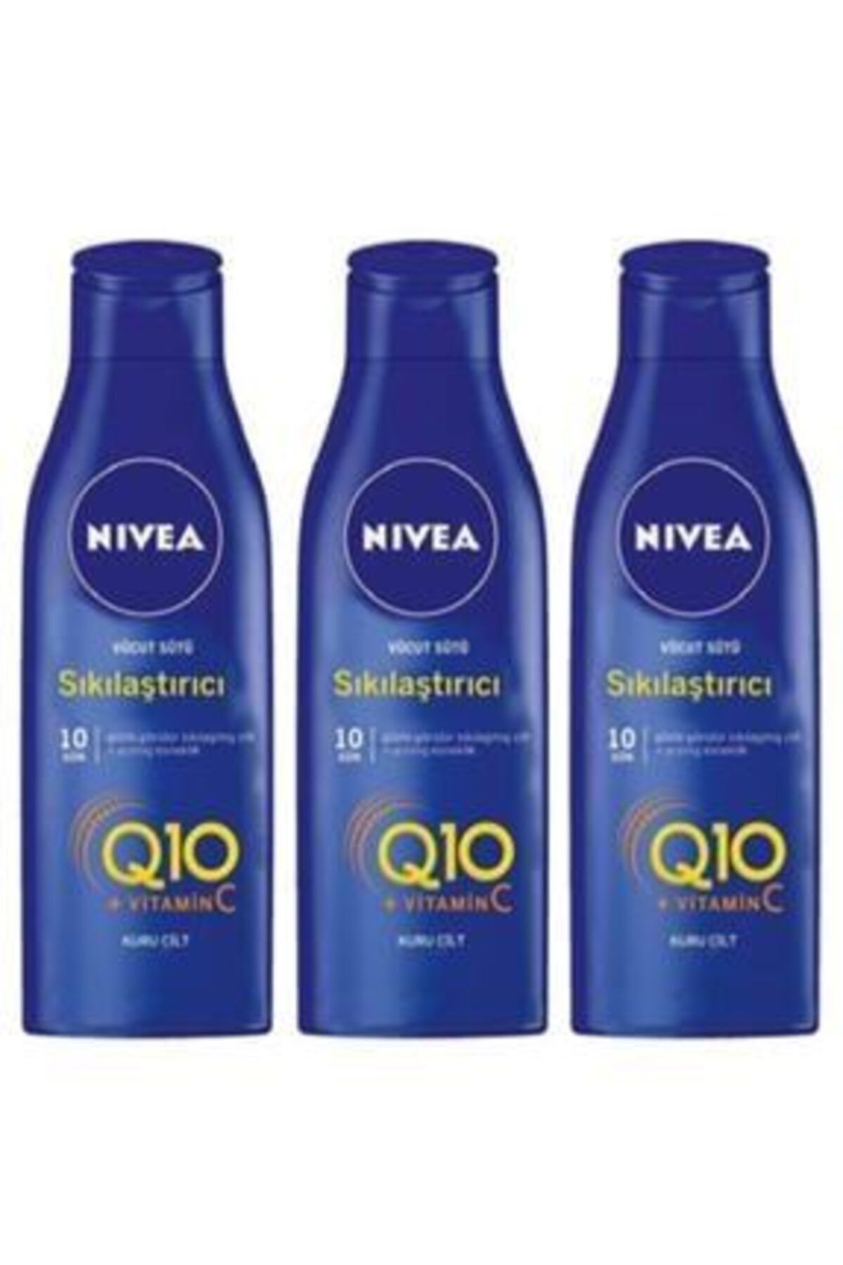 NIVEA Body Q10 Vücut Sıkılaştırıcı Vitamin C 250 ml Kuru Cilt X 3 Adet