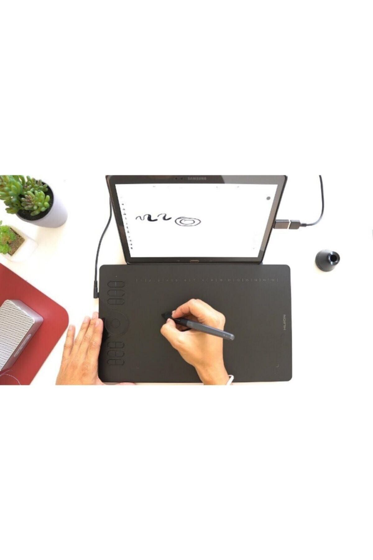 Huion New Hs610 Grafik Çizim Tableti-tablet Ve Telefon Uyumlu Büyük Boy 10x6,25''