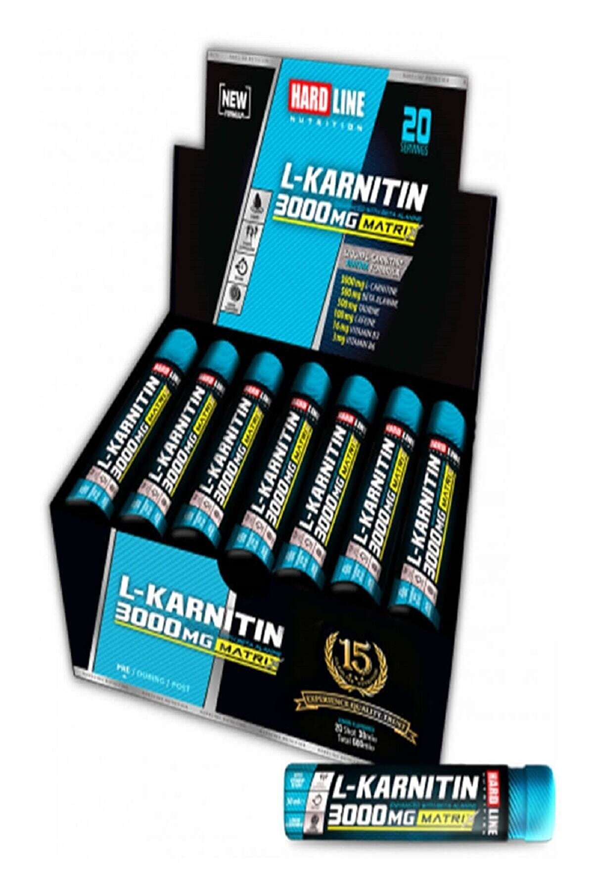 Hardline L-karnitin Matrix 3000 Mg 20 Ampül - Şeftali Aromalı