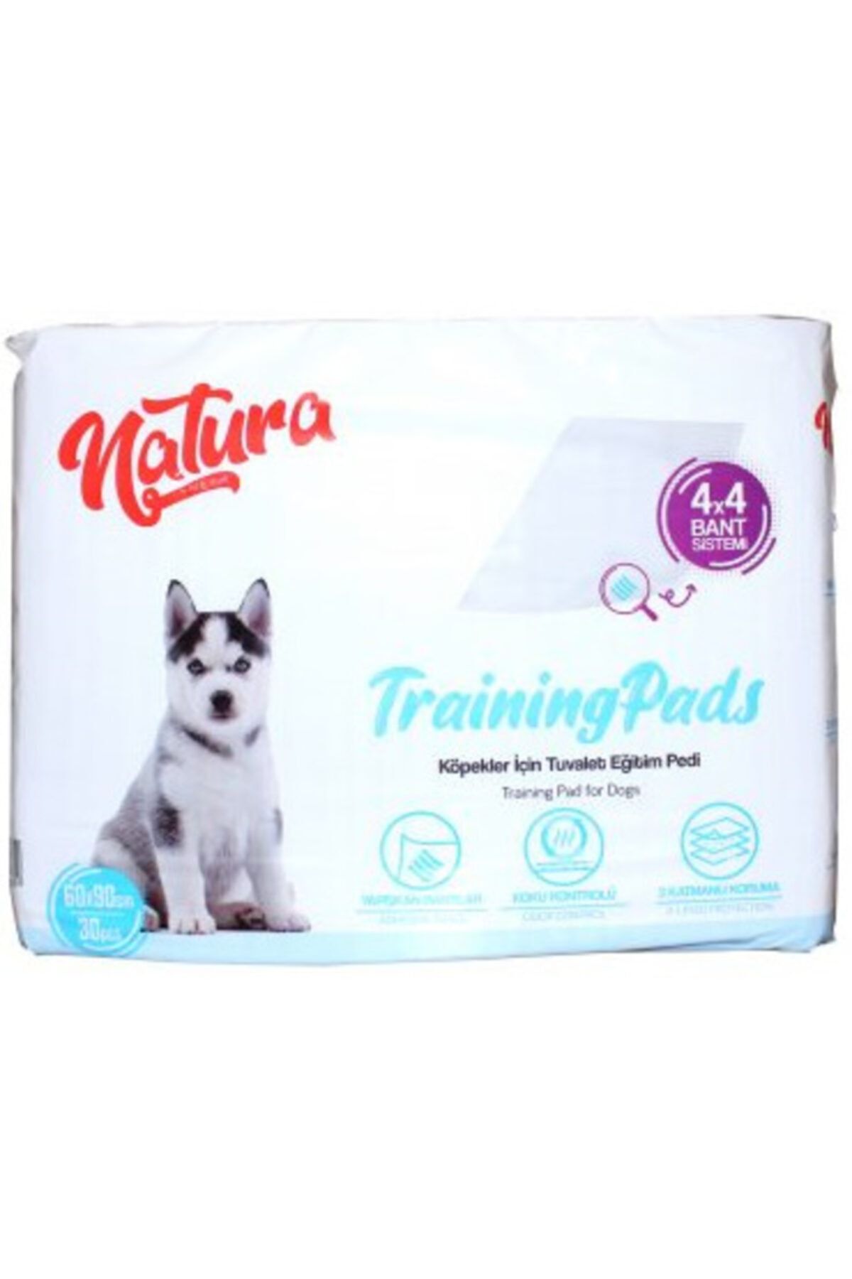 Natura Köpek Pedi (TUVALET EĞİTİM PEDİ) 60x90 Cm 30lu Yapışkanlı Çiş Pedi