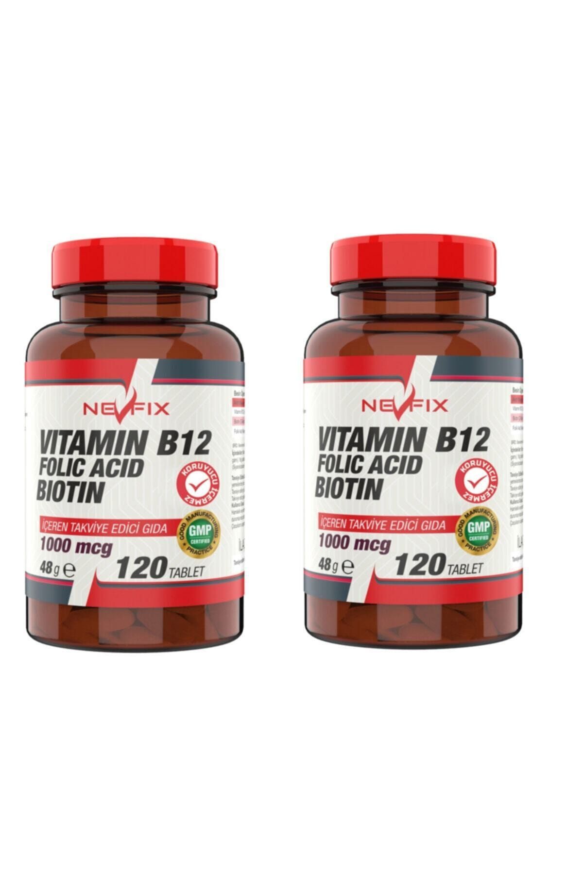 Nevfix Vitamin B12 Folic Acid Biotin 120 Tablet X 2 Kutu 240 Tablet