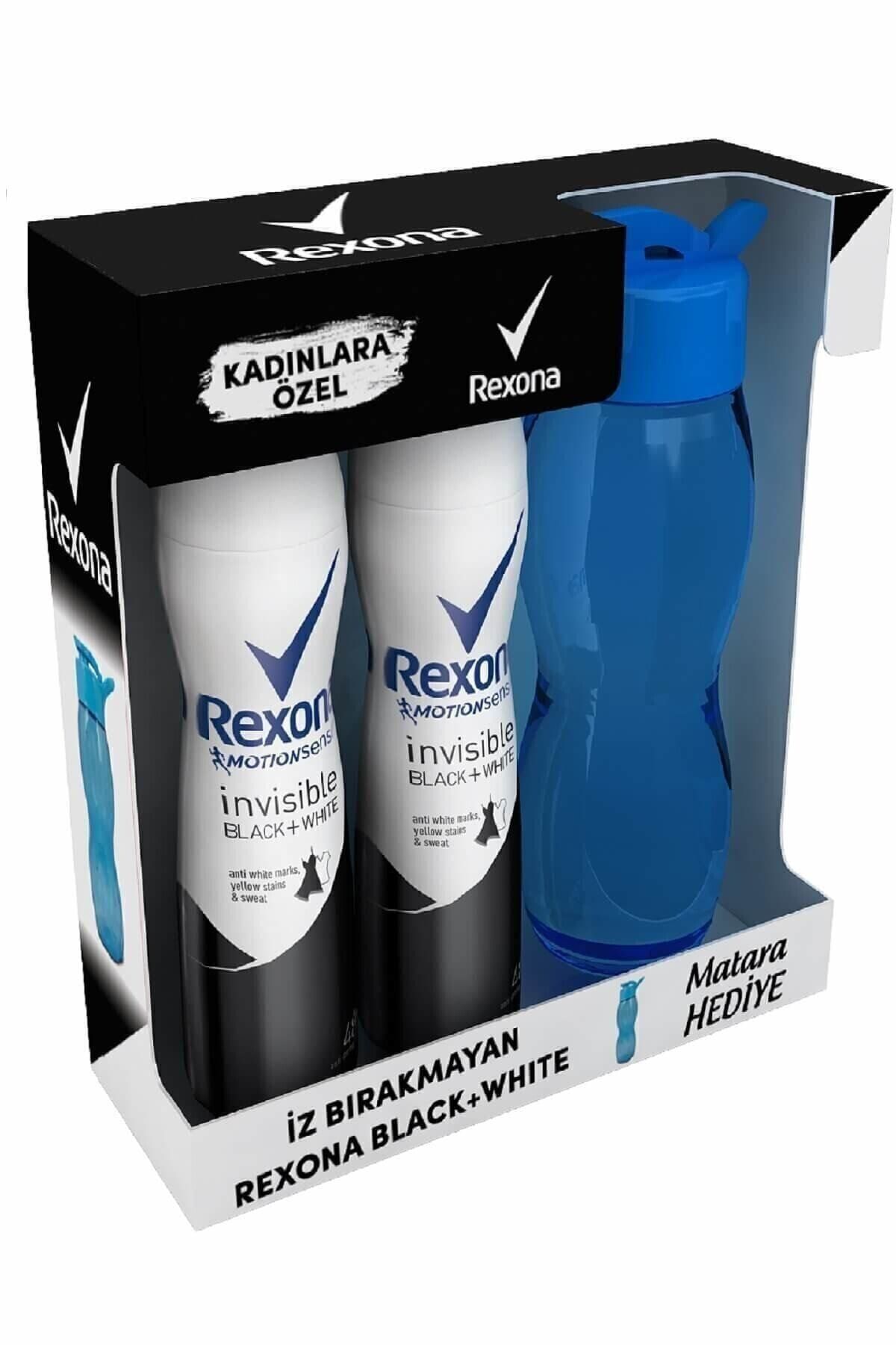 Rexona Invisible Black & White Kadın Deodorant 150 ml 2'li + Matara