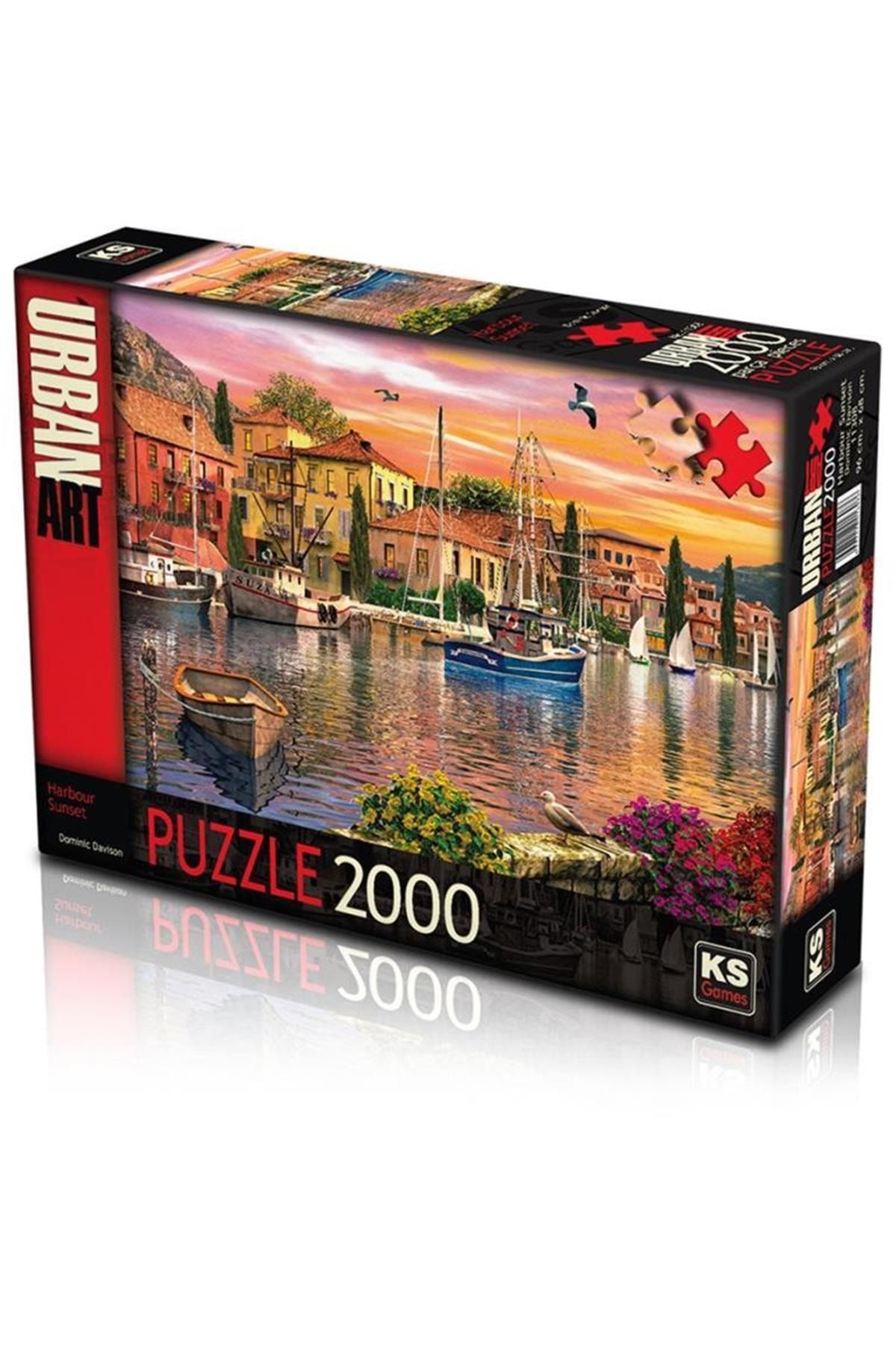 Genel Markalar Ks Games Puzzle 2000 Parça Harbour Sunset 11308