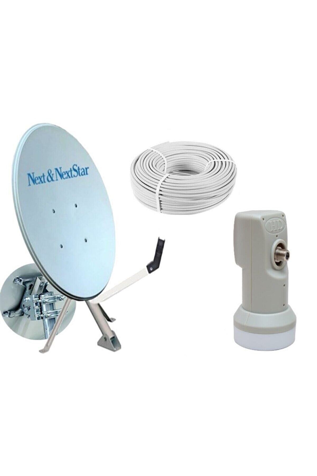 Genel Markalar 80 Cm Next Nextstar Ofset Çanak Anten Full Set Tekli Lnb 25 Mt Anten Kablosu 150020