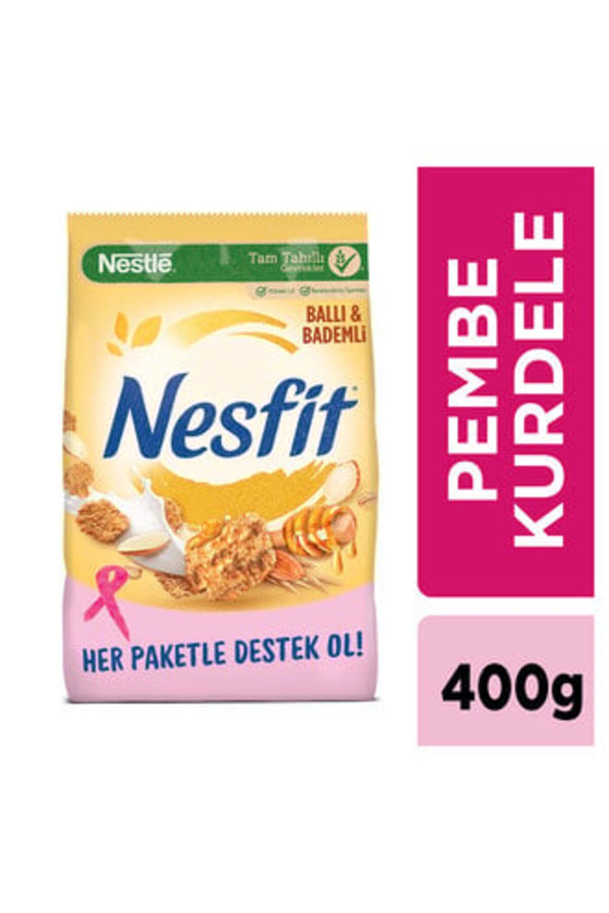 Nestle ( ETİ PETİTO HEDİYE ) Nesfit Ballı Bademli 400 Gr ( 2 ADET )