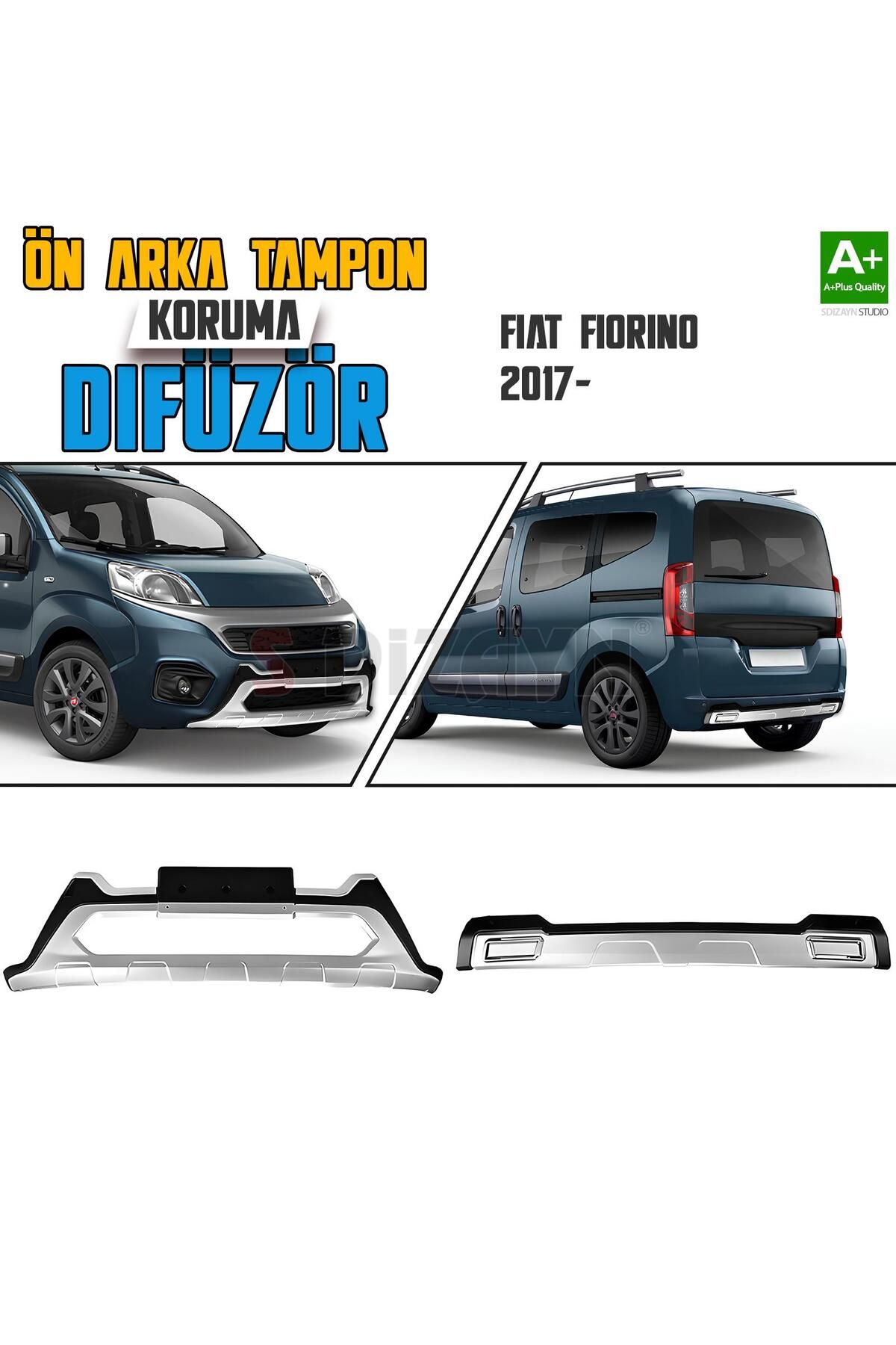 S Dizayn S-Dizayn Fiat Fiorino Ön ve Arka Tampon Koruma Difüzör Seti 2017 Üzeri A+ Kalite