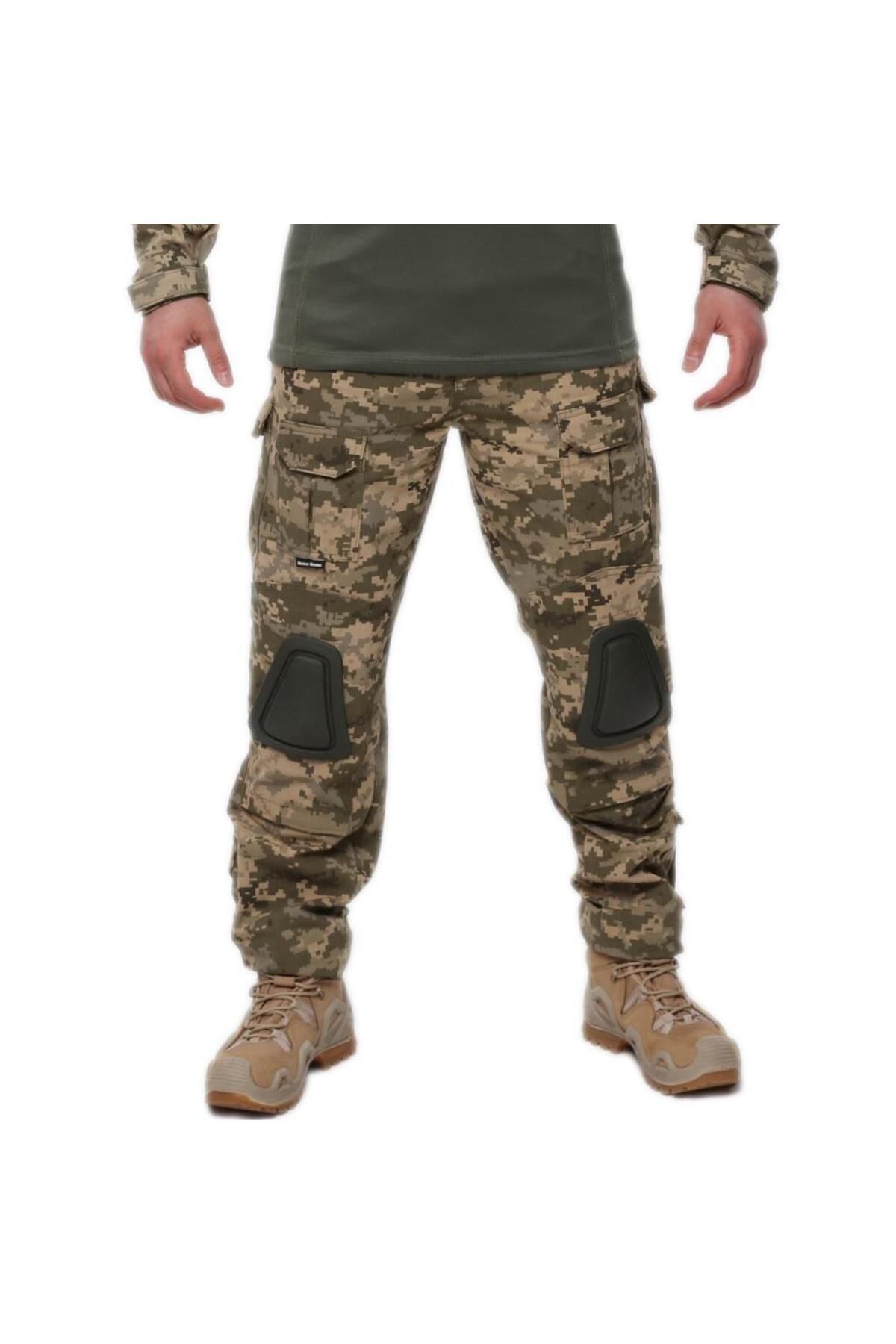 SİNGLE SWORD Dizlikli Kamuflaj Tactical Erkek Pantolon - Outdoor Taktik Pantolon