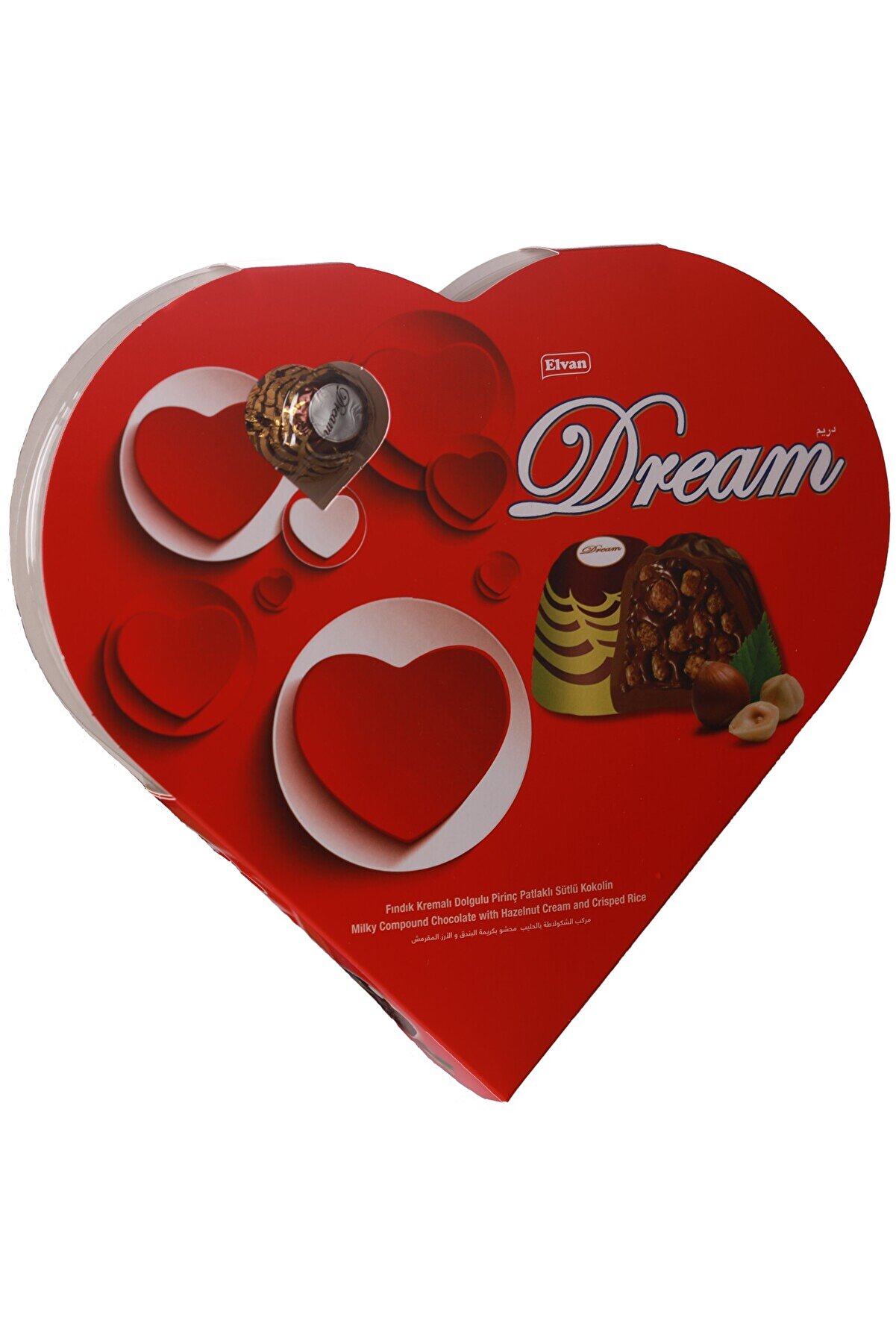 Elvan Dream Fındıklı Çikolata 124 Gr. (1 KALP KUTU)