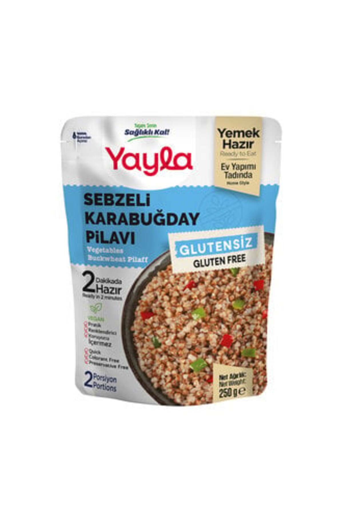 Yayla Glutensiz Sebzeli Karabuğday Pilavı 250 Gr ( 2 ADET )