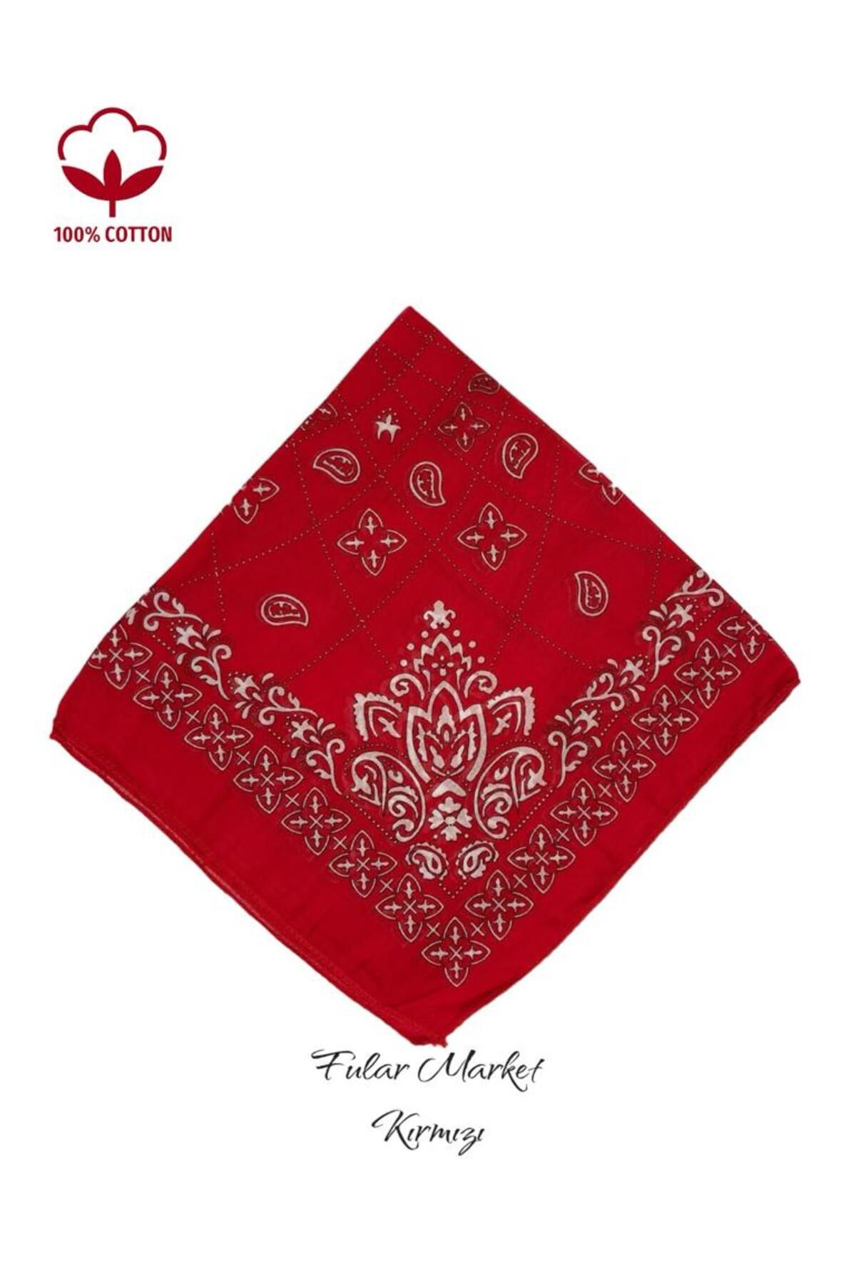 Fular Marketi 5 Al 4 Öde %100 Pamuk Elegance Modeli Bandana kırmızı bandanabone