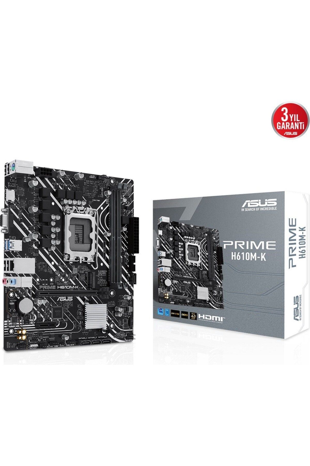 ASUS PRIME H610M-K Intel H610 5600 DDR5 LGA1700 mATX (PRIME H610M-K)