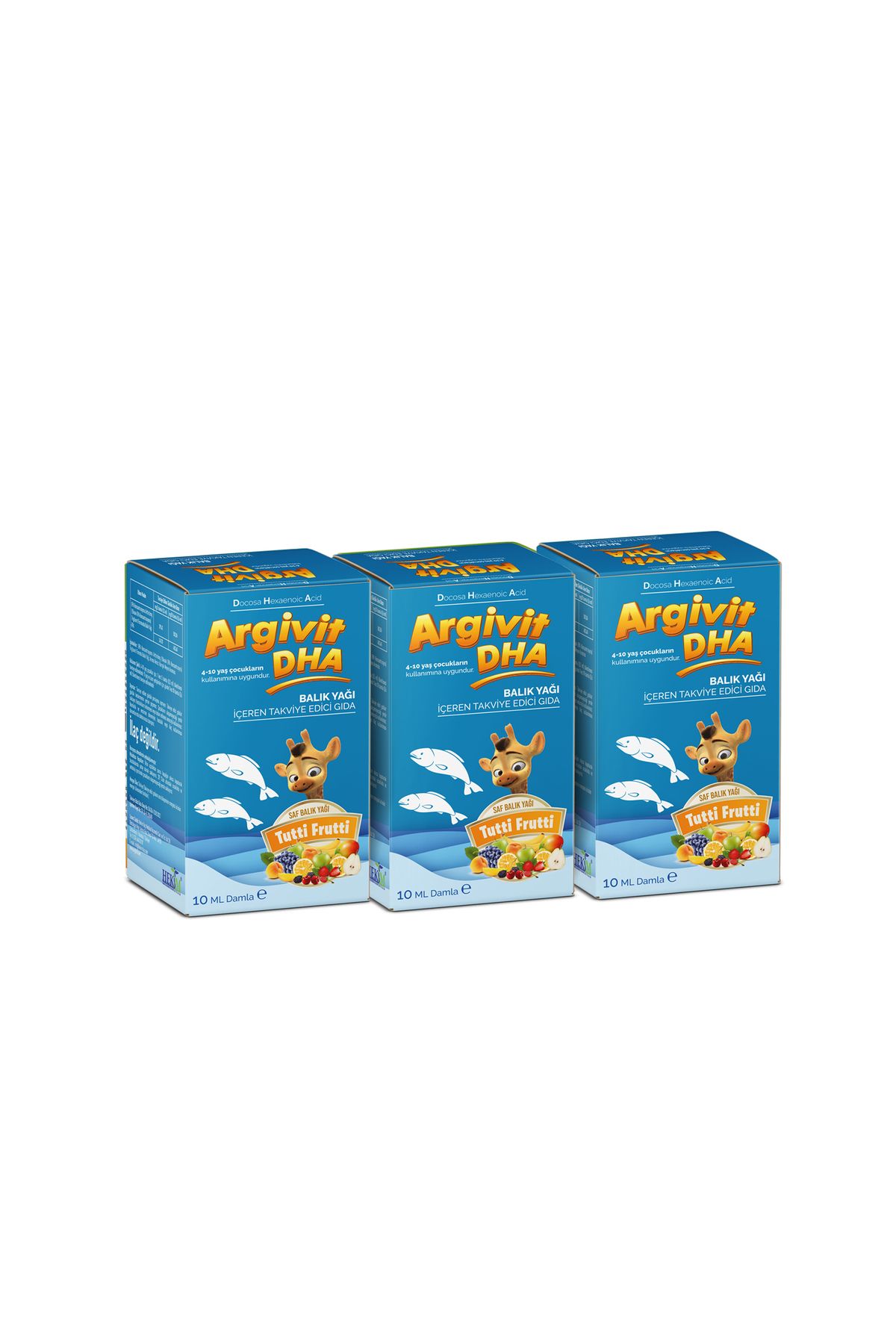 Argivit DHA Balık Yağı 3'lü Paket 10 ml