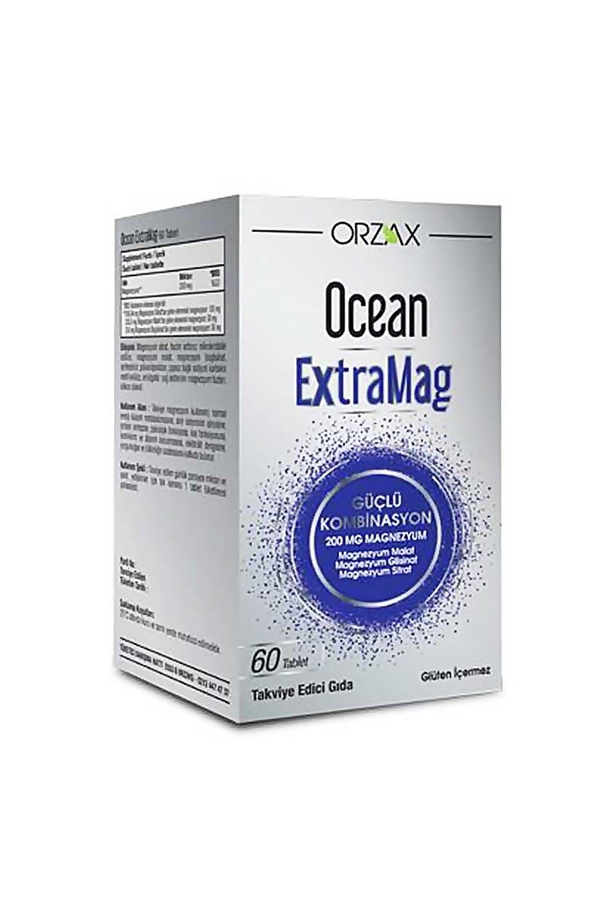 Orzax Ocean ExtraMag Üçlü Kombinasyon Takviye Edici Gıda 60 Tablet