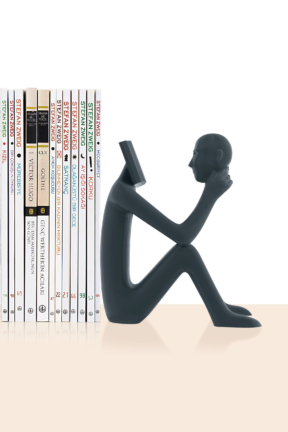 BCOVERART Kendini Okuyan Adam Kitap Tutucu- Dekoratif Biblo- Kitap Desteği- Ev Ve Ofis Dekorasyon