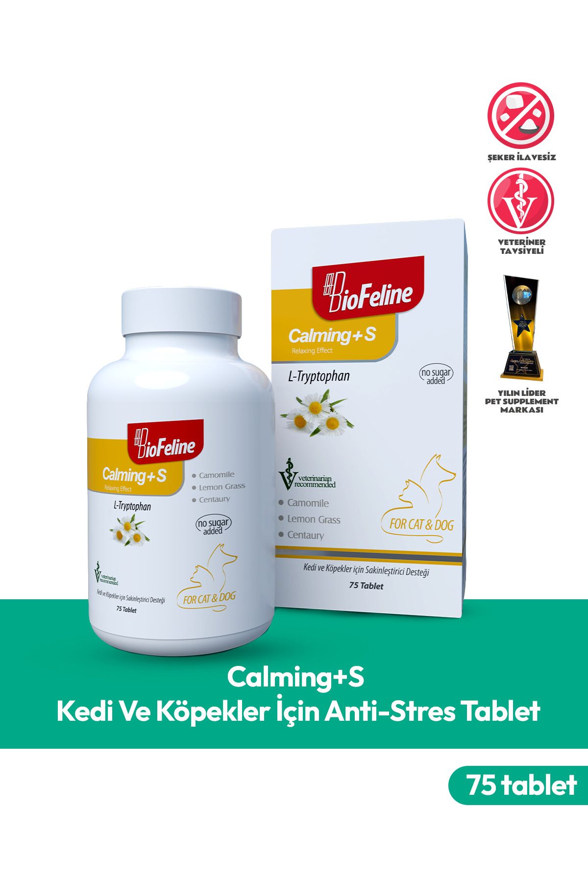 BioFeline Calming+s (kedi Ve Köpekler Için Anti-stres Tablet) 75 Tablet