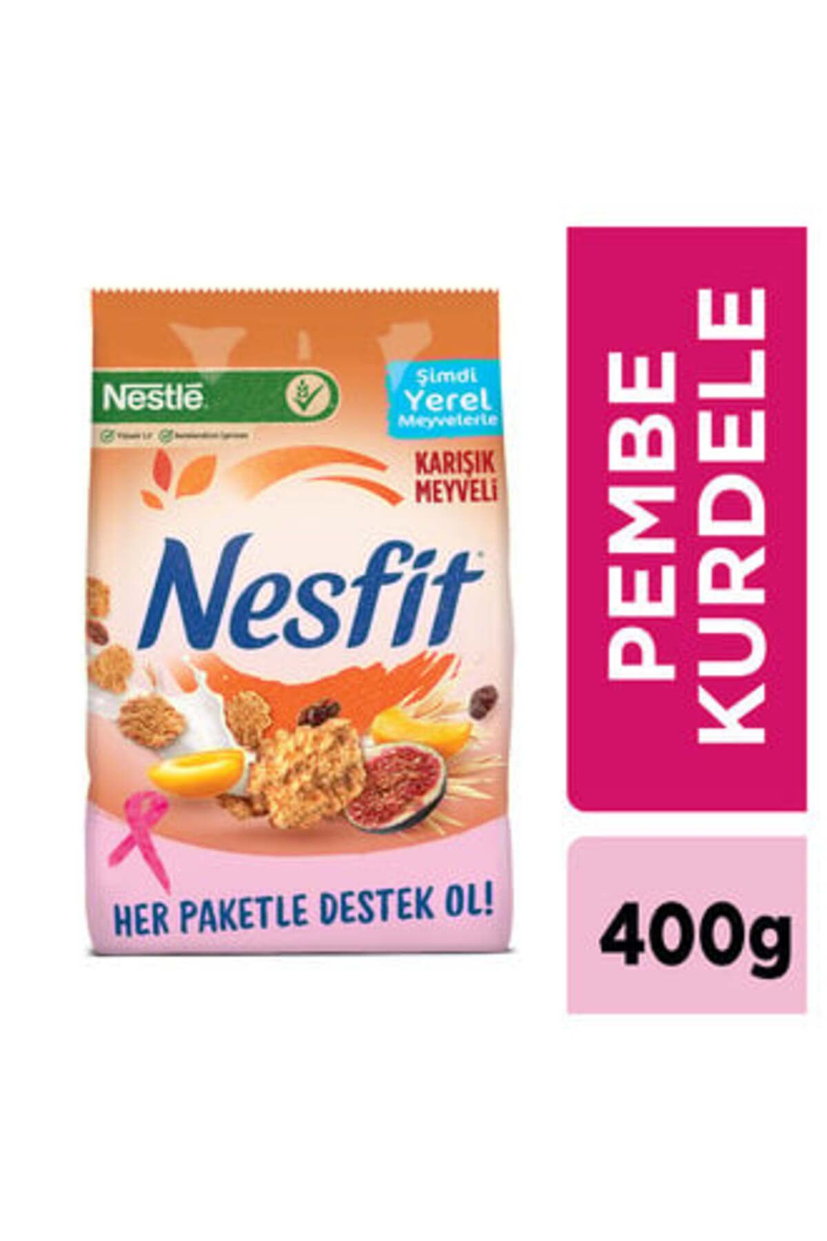 Nestle ( ETİ PETİTO HEDİYE ) Nesfit Karışık Meyveli 400Gr ( 2 ADET )