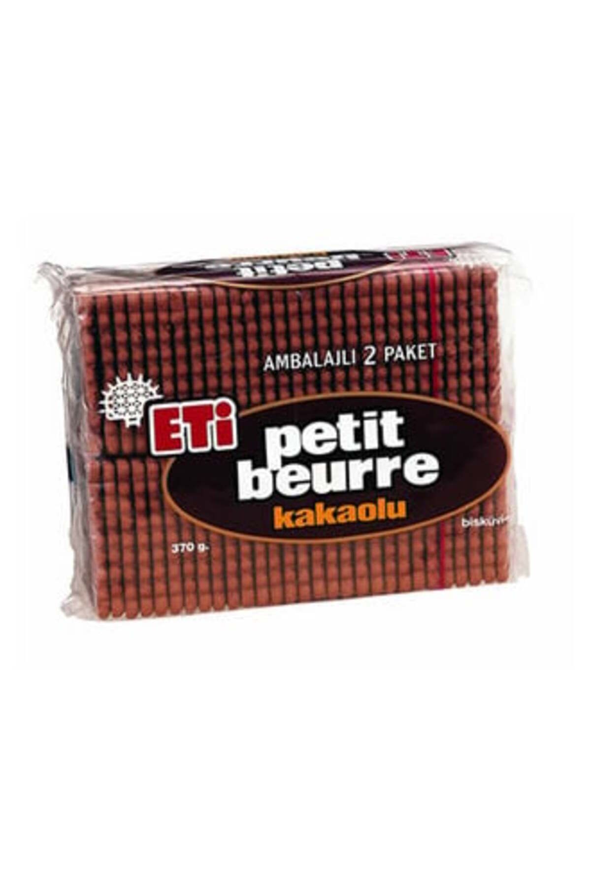 Eti ( CİNO ÇİKOLATA ) Eti Petit Beurre Kakaolu Bisküvi 370 G ( 2 ADET )