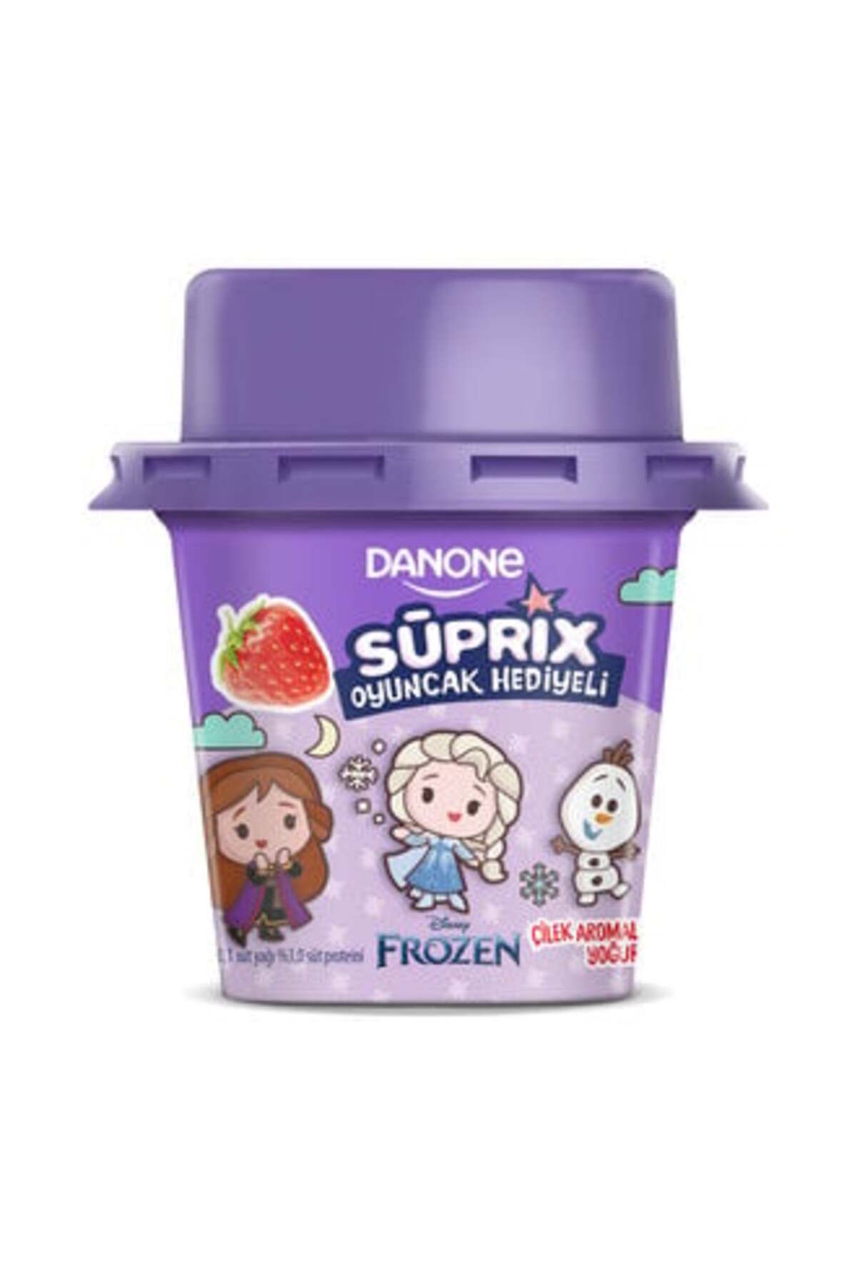 Danone Süprix Frozen Oyuncak Hediyeli Çilek Aromalı Yoğurt 90 Gr ( 2 ADET )