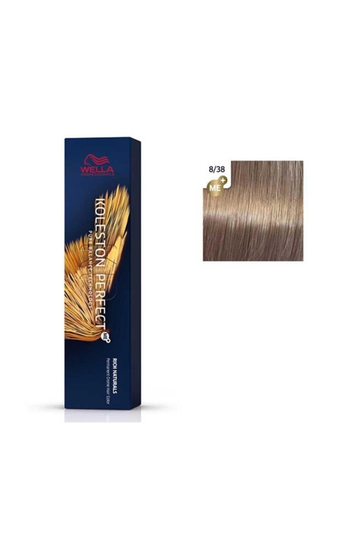 Wella Koleston Perfect Me+ Rich Naturals 8/38 Altın Umbra Kalıcı Saç Boyası 60 ml MehDem181
