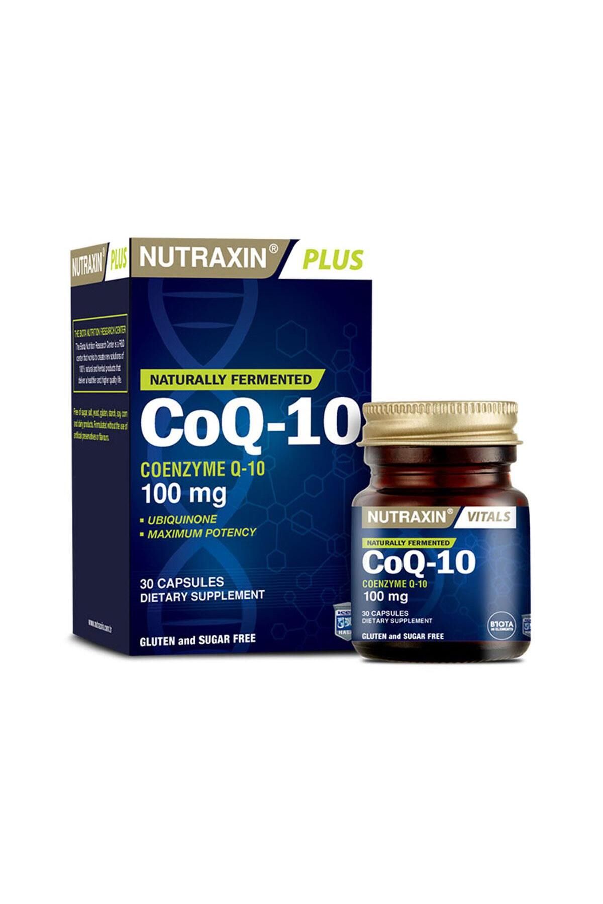 Nutraxin Sentetik Renklendirici Tatlandırıcı Koruyucu İçermeyen Koenzim Q10 Takviye Edici Gıda 30 Kapsül
