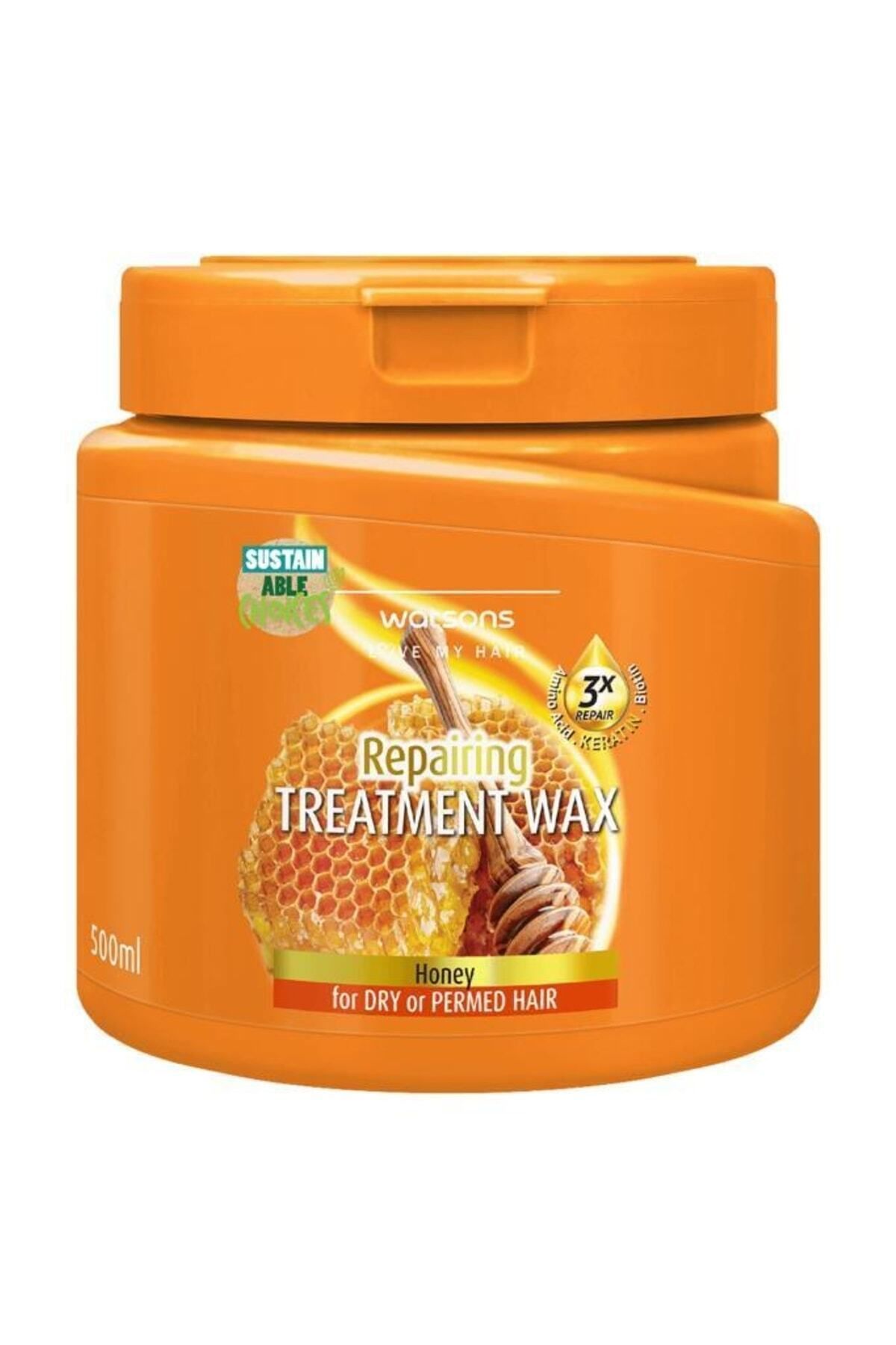 Watsons Honey Treatment Wax ballı saç maskesi ve kremi yatıştırıcı ve besleyici PinkRain 500ml