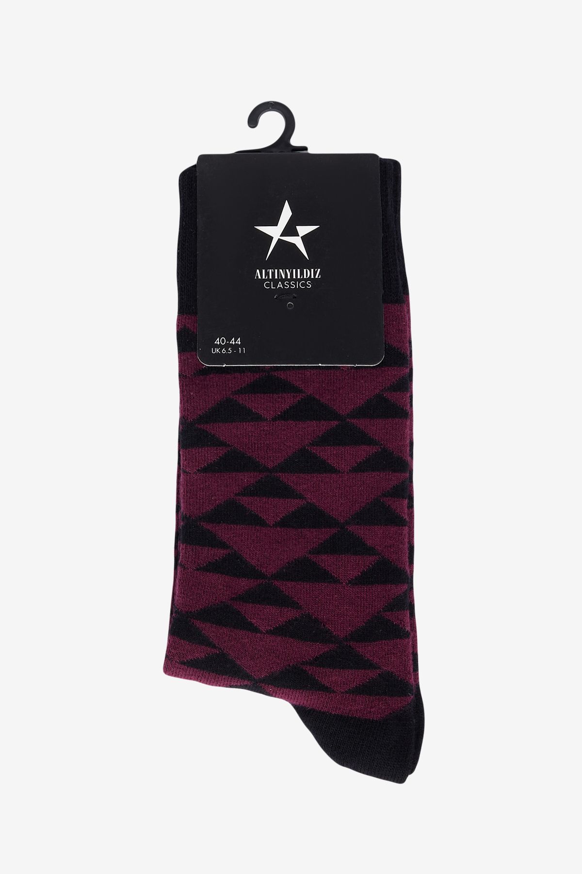 Altınyıldız Classics Erkek Bordo-siyah Desenli Soket Çorap