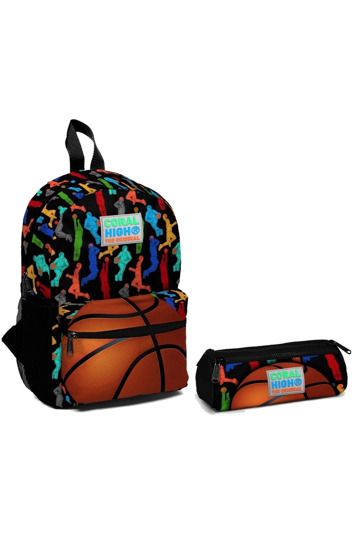 Coral High Basketbol Baskılı Erkek Çocuk Yuva Ve Anaokulu Çanta Seti