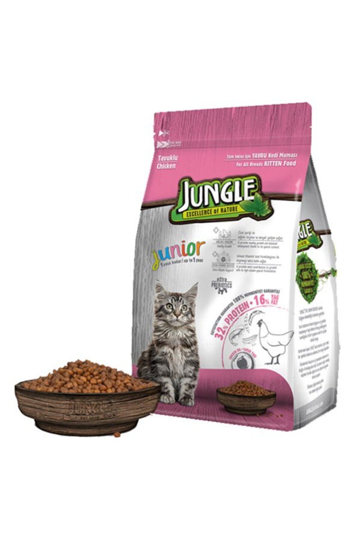 Jungle Tavuklu Yavru Kedi Maması 1.5 Kg