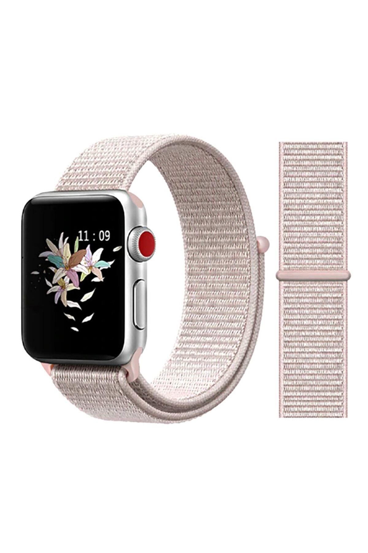 hzrteknoloji Apple Watch 42mm Için Uyumlu Krd-03 Hasır Kordon Akıllı Saat Bileklik Kayışı Kordonu
