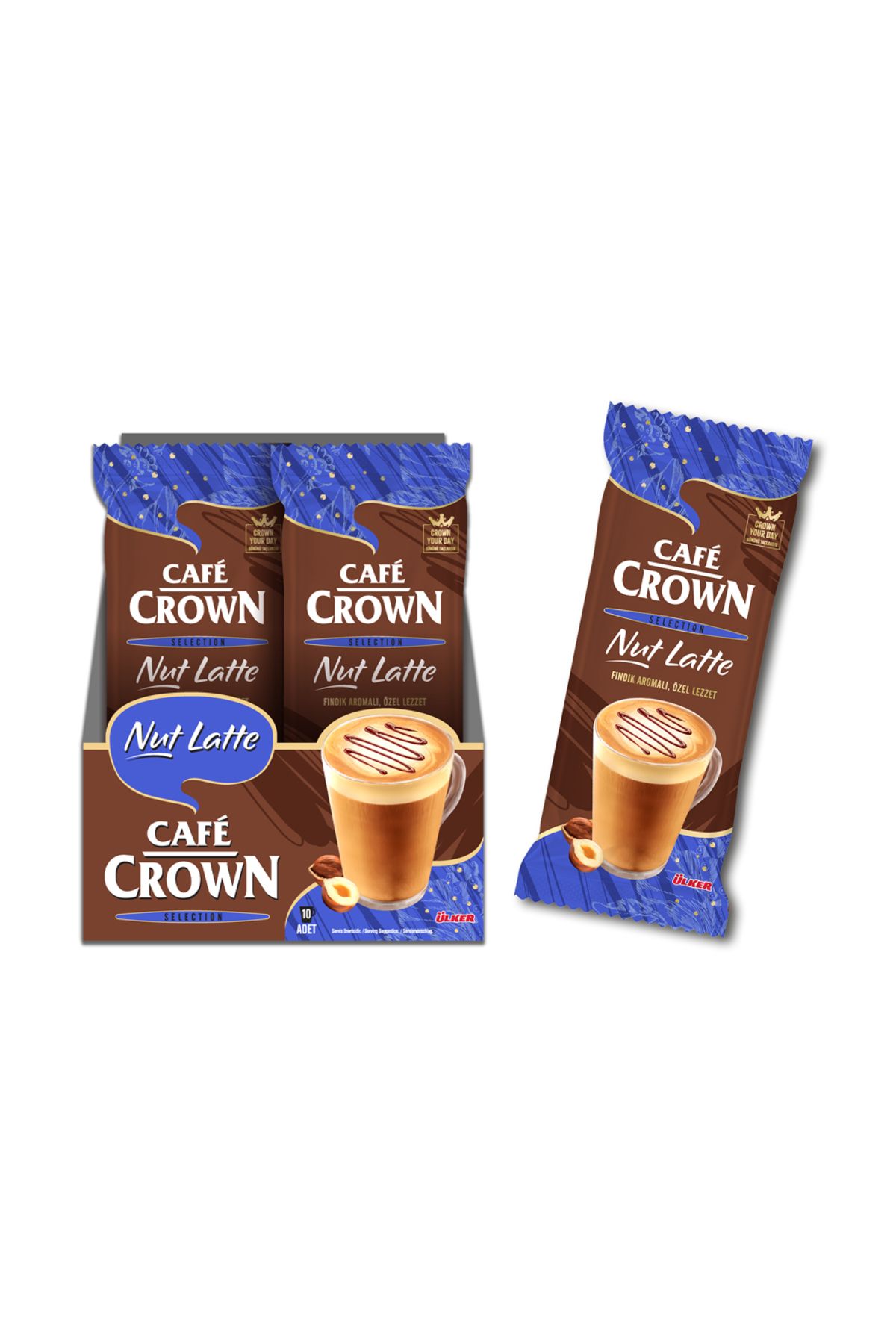 Cafe Crown Fındıklı Latte 21,5 Gr. x 10 Adet