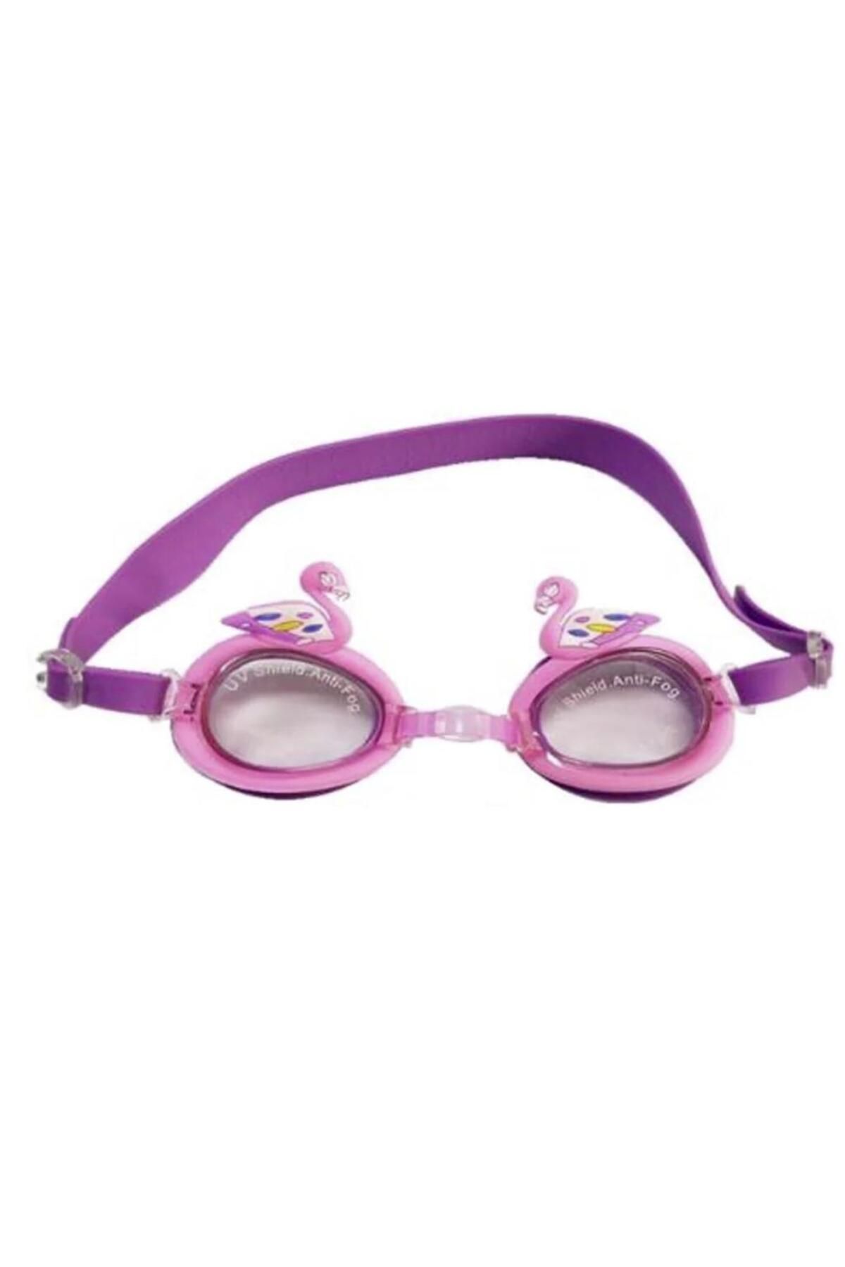 Genel Markalar CLZ505 Çocuk Yüzücü Gözlüğü Flamingo Desenli