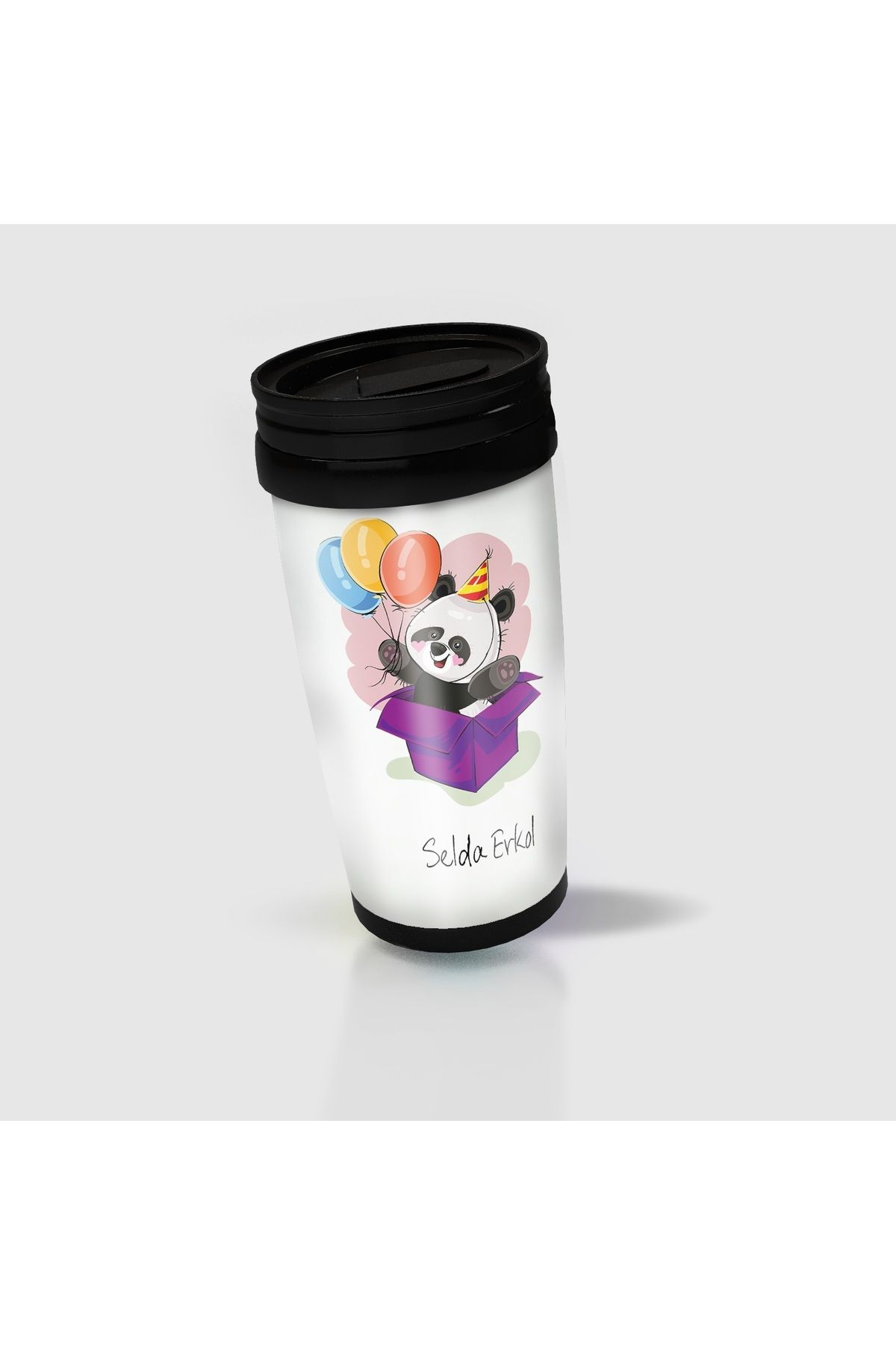 Genel Markalar Kişiye Özel Sevimli Panda Tasarımlı Termos EHHT01485