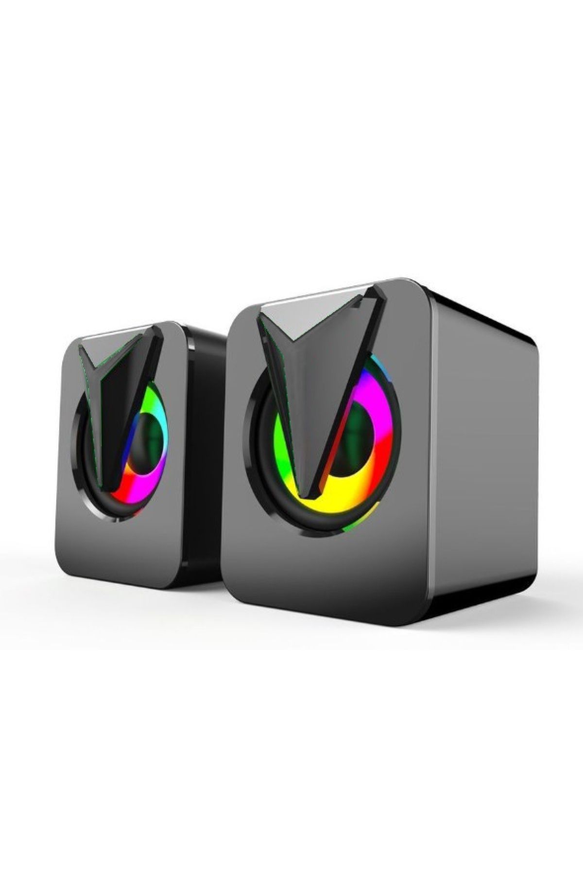 Snopy SN-83U 2.0 RGB Işıklı 2Wx2CH Siyah USB Gaming Speaker Mini Hoparlör