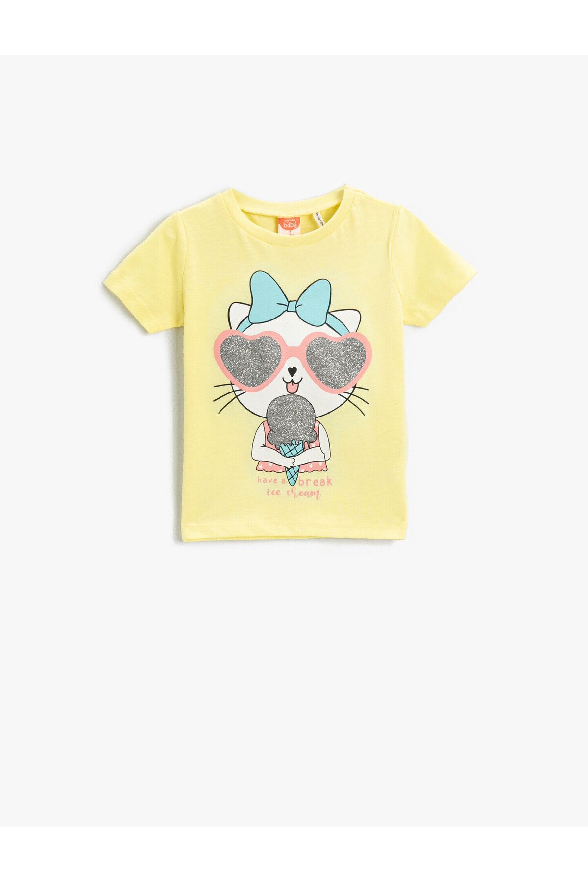 Koton Kız Bebek Sarı T-Shirt 2SMG10041AK