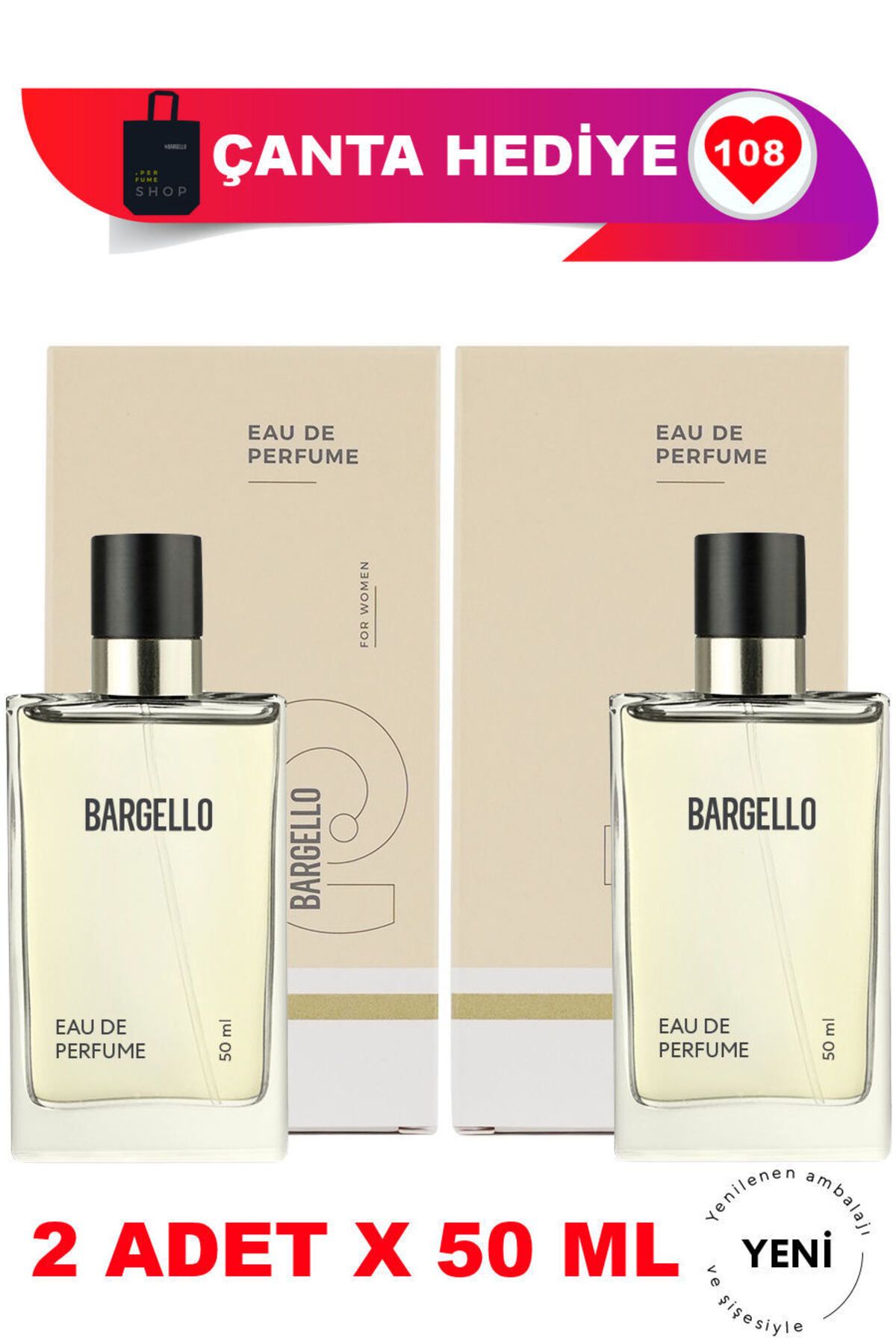 Bargello 108 Floral Edp 50 ml Kadın Parfüm 2 Adet