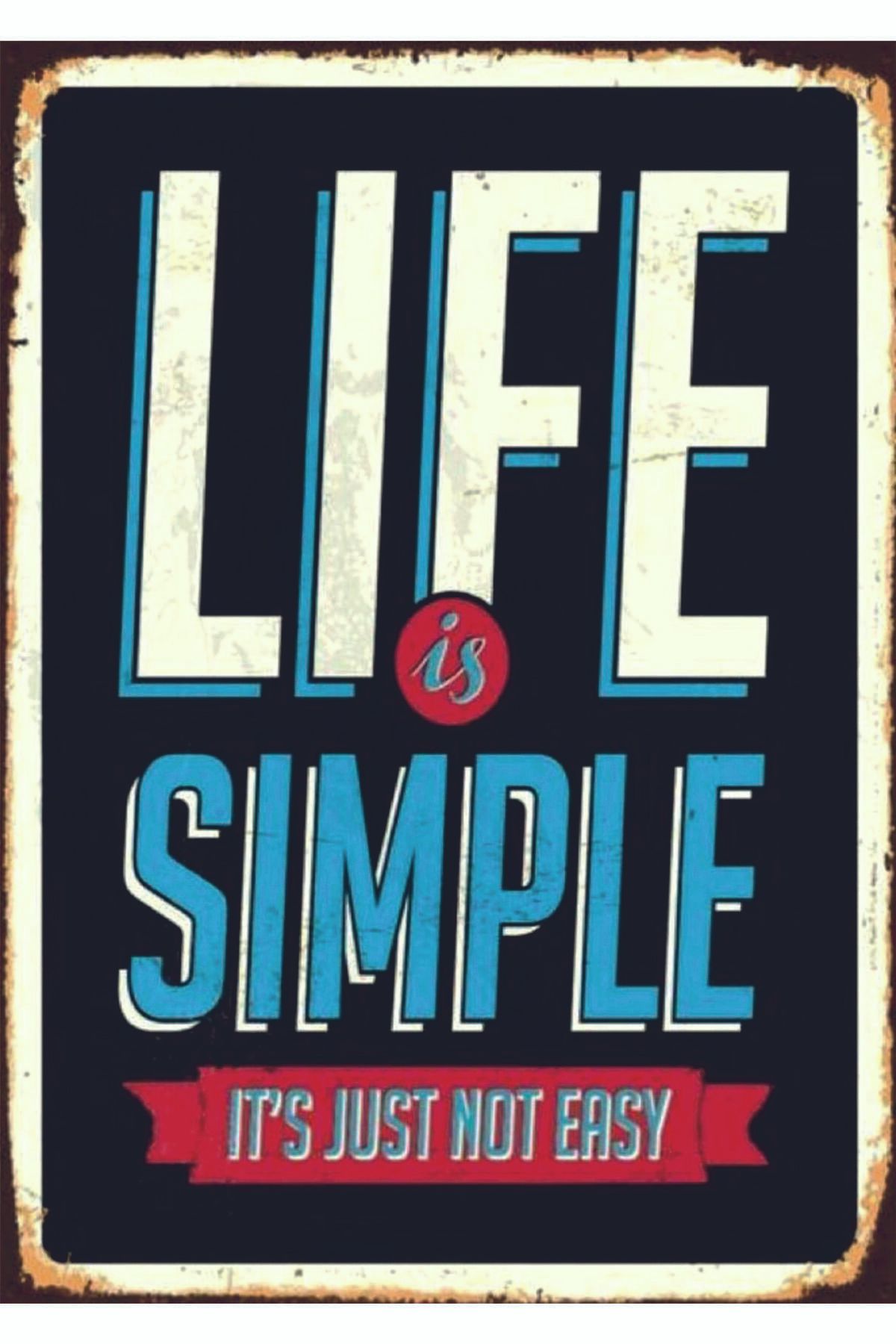 AYKAİST3D Life İs Simple -Hayat basit Tasarımlı Mdf Tablo