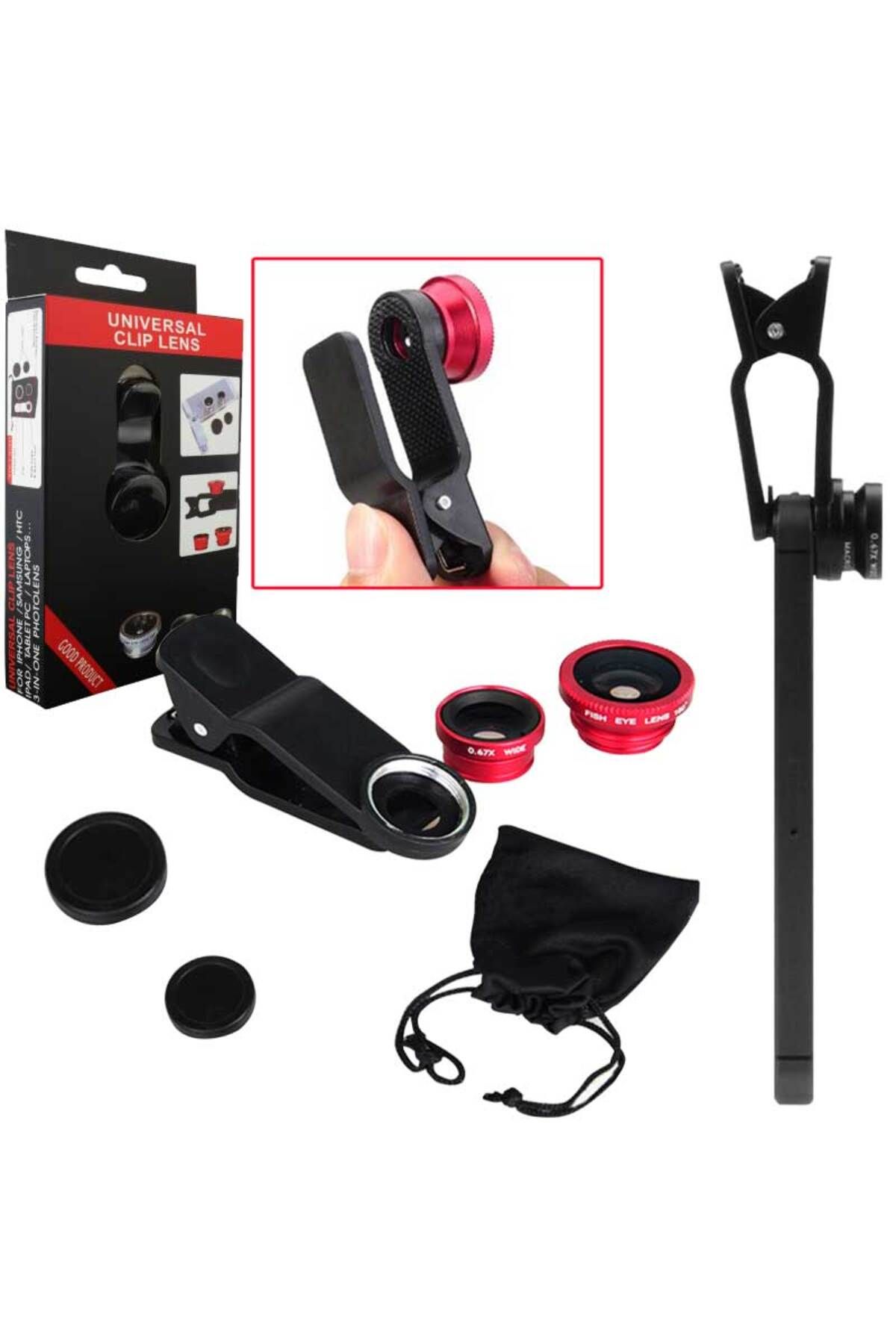 Powermaster UNIVERSAL 2 LENS SETİ SELFIE ÇUBUĞU