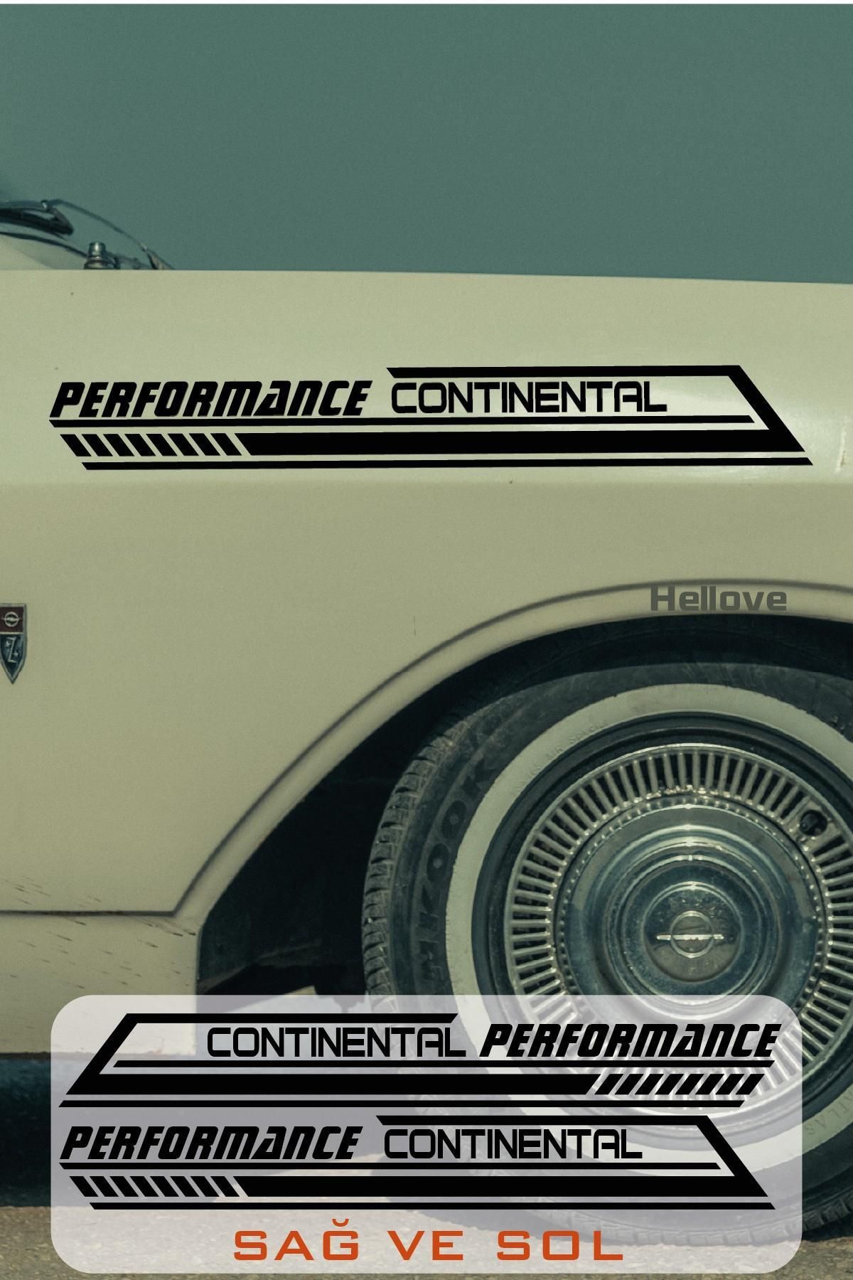 Hellove Bentley Continental Yan Şerit Performance Oto Araba Sticker Sağ ve Sol Siyah 55*16 Cm