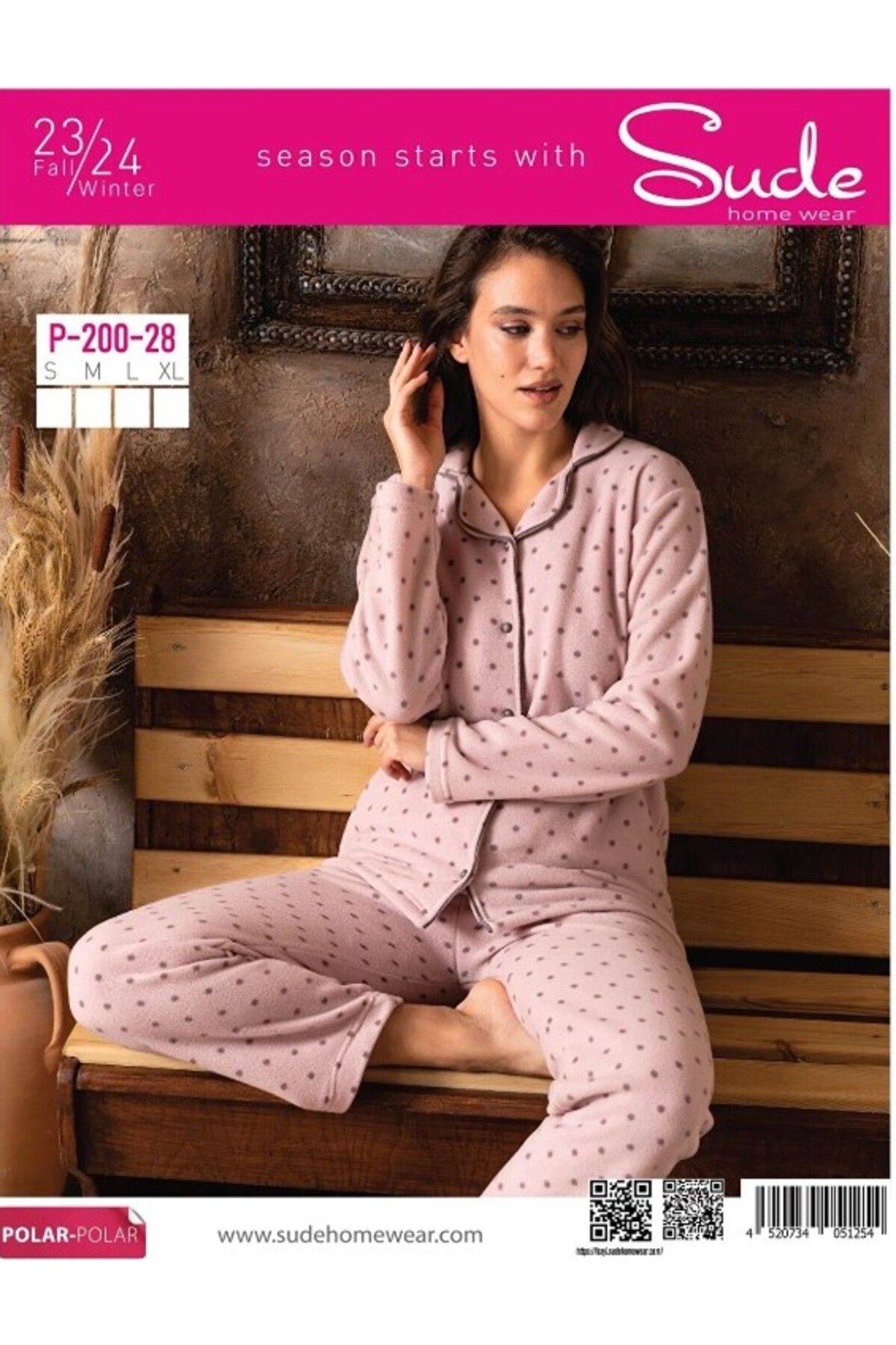 Sude P-200-28 Puantiyeli Polar Kadın Pijama Takımı