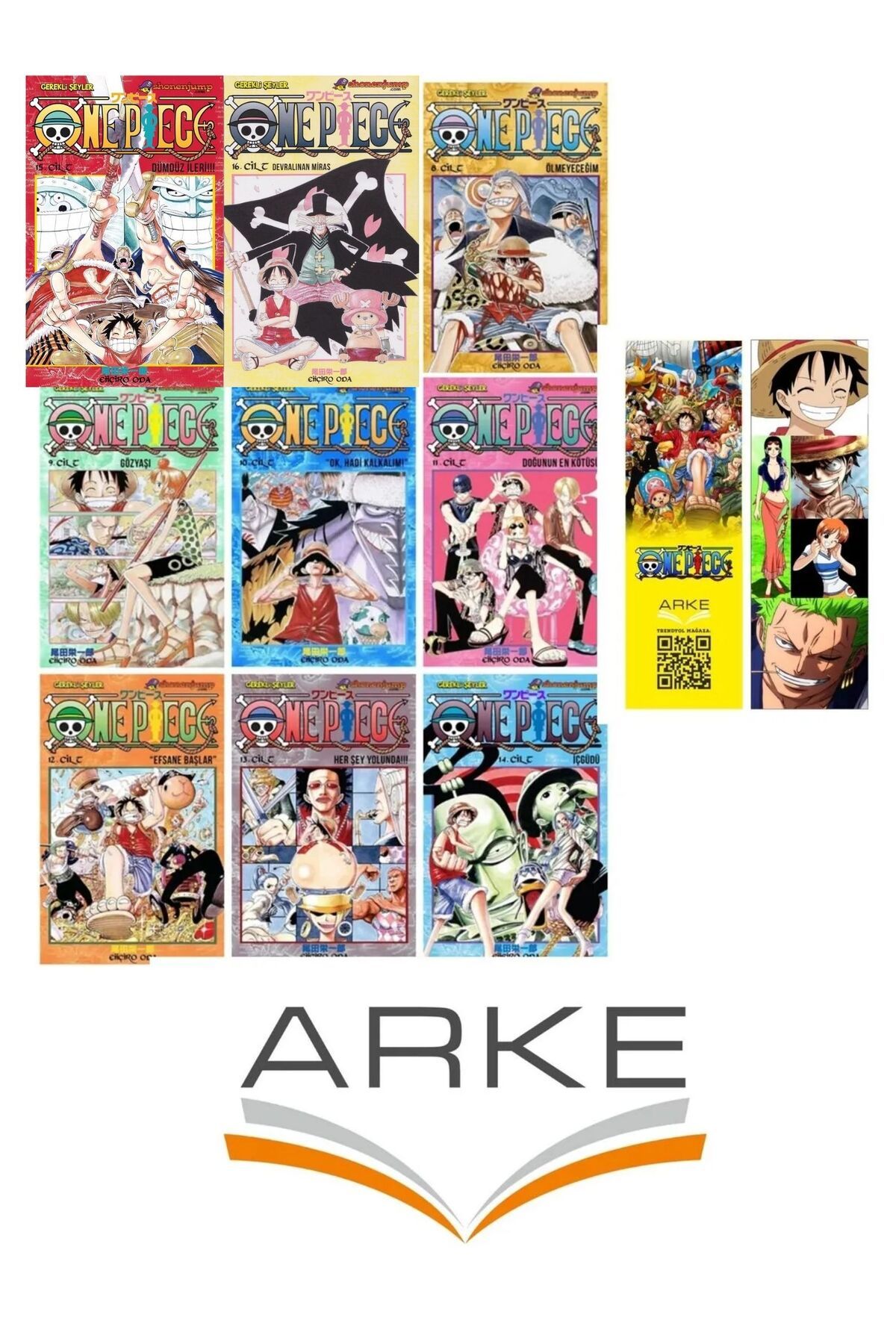 Gerekli Şeyler Yayıncılık One Piece 8-9-10-11-12-13-14-15-16. Ciltler Manga Seti (ARKE AYRAÇ HEDİYELİ)