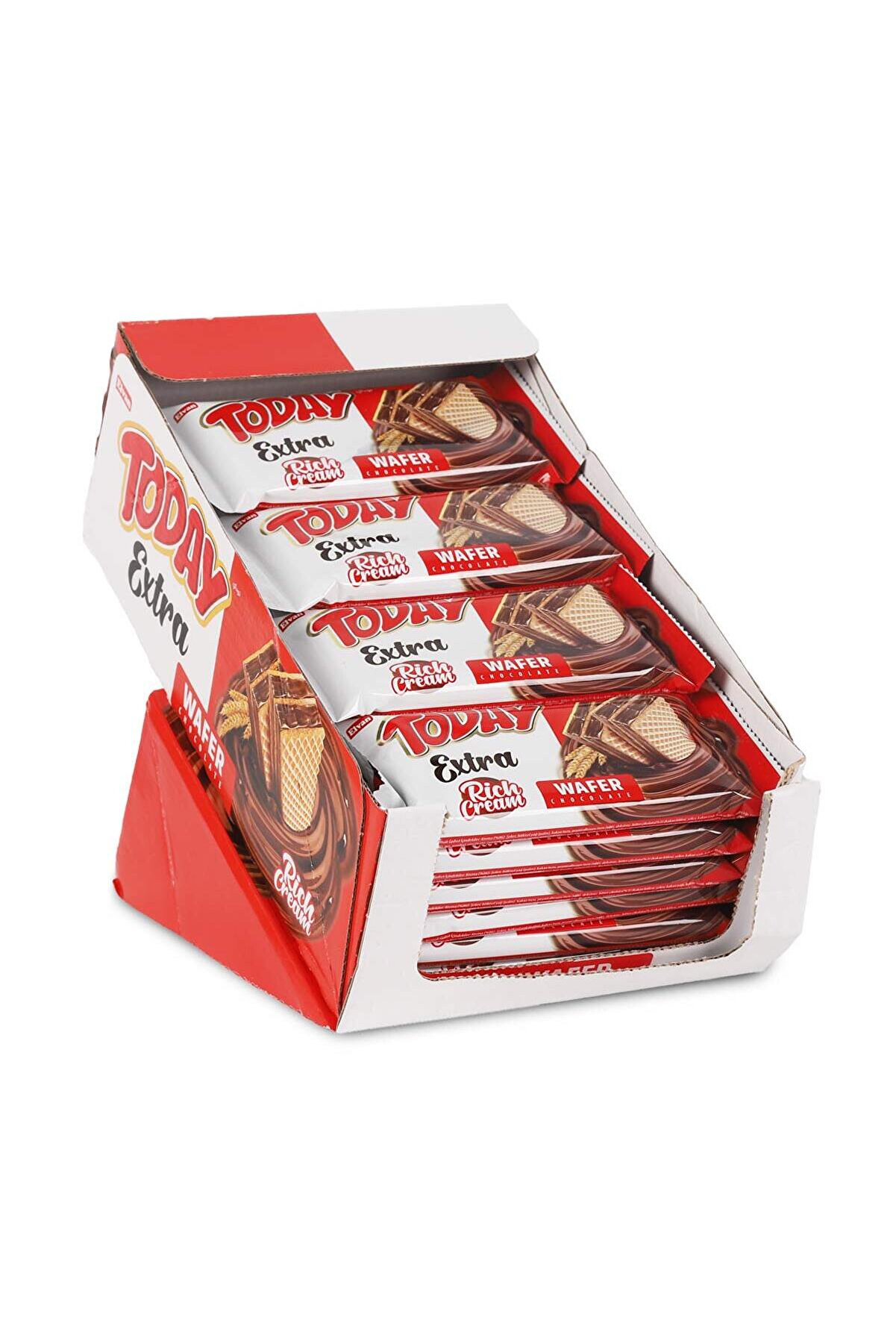 Elvan Today Extra Bol Kremalı Çikolatalı Gofret 50Gr. 24 Adet (1 Kutu)
