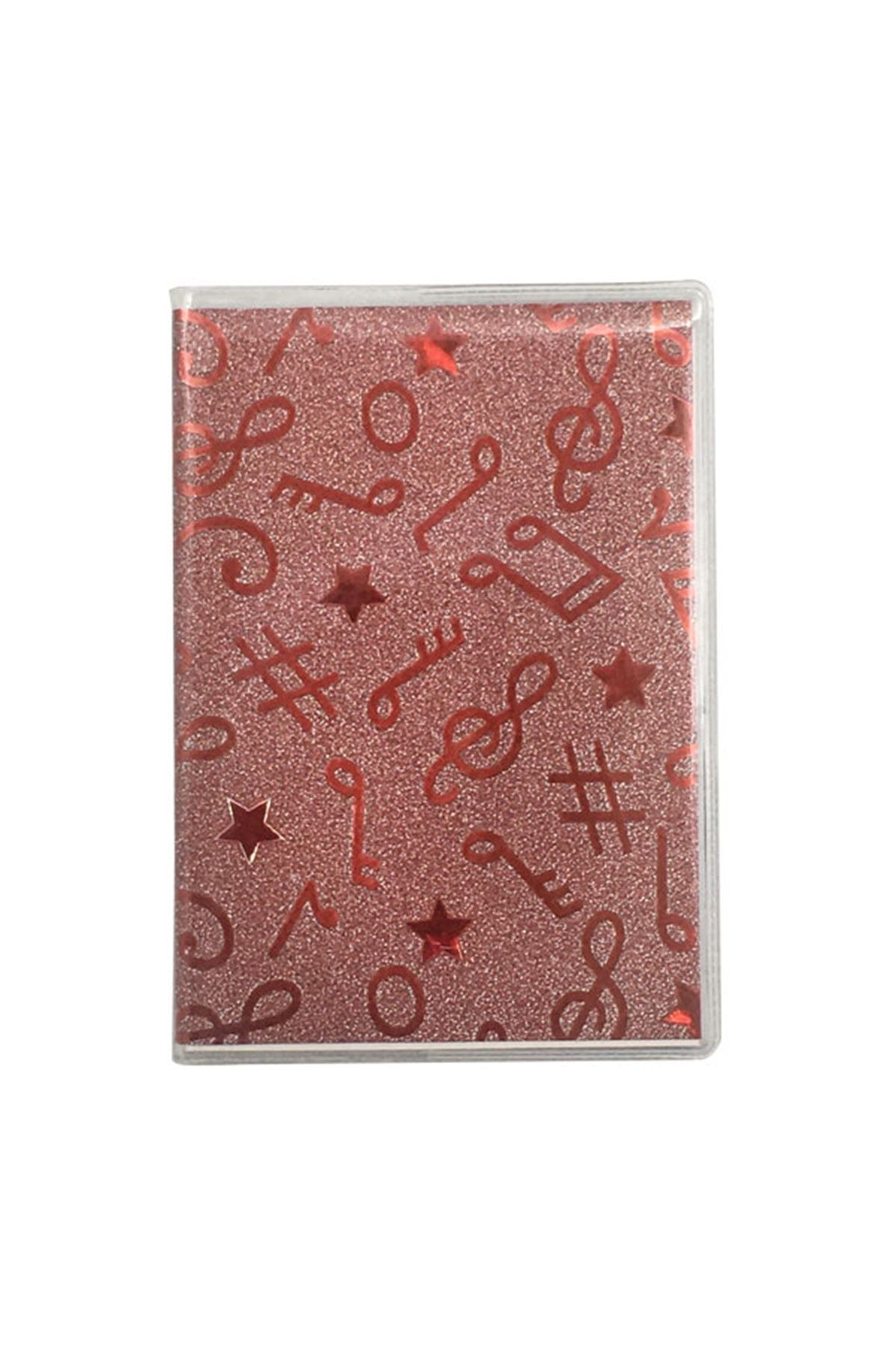Mikro Nota Desenli Not Defteri Çizgili Küçük Boy Nt-216 - Kırmızı
