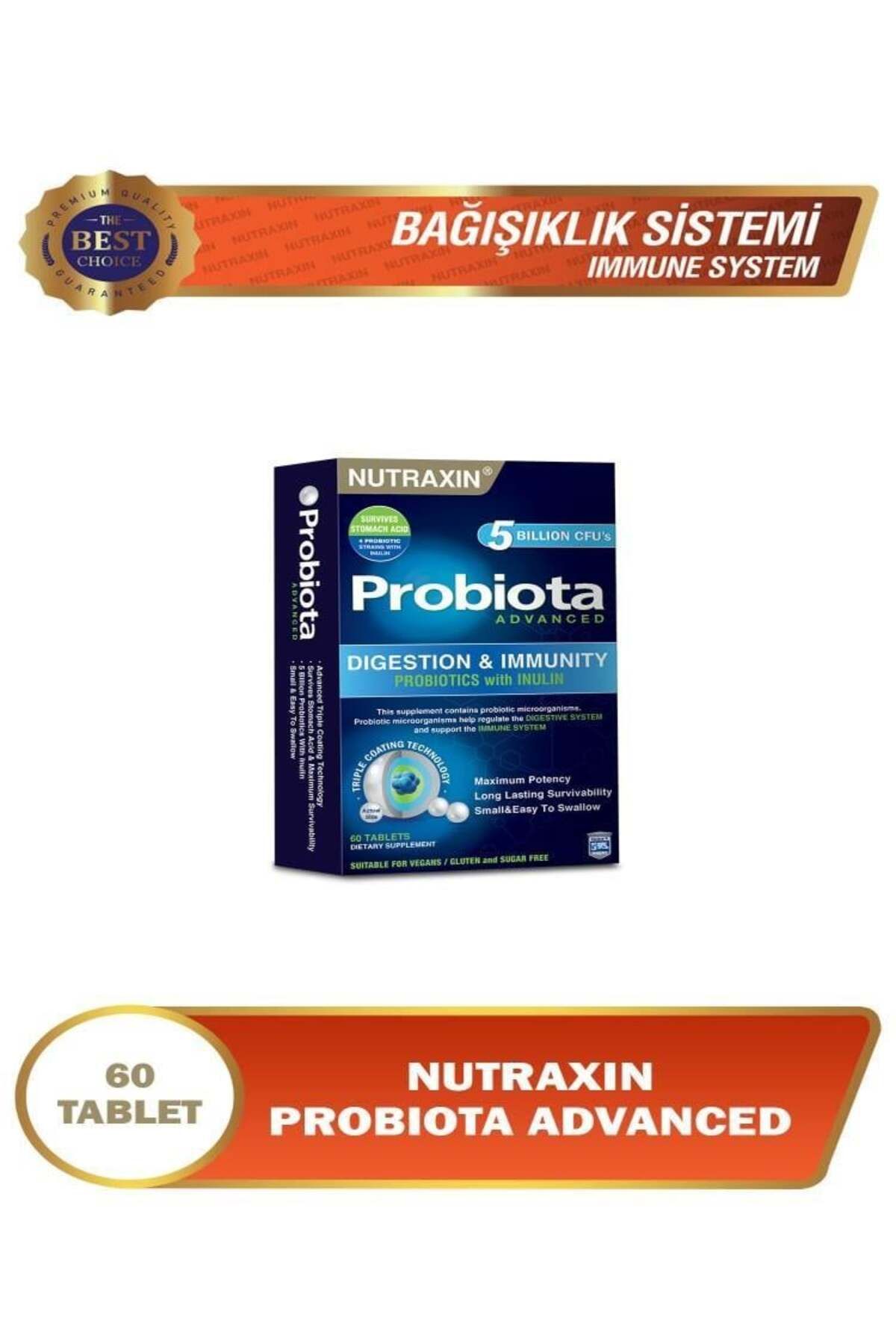 Nutraxin Probiota Advanced Probiyotik İçeren Takviye Edici Gıda 60 Tablet